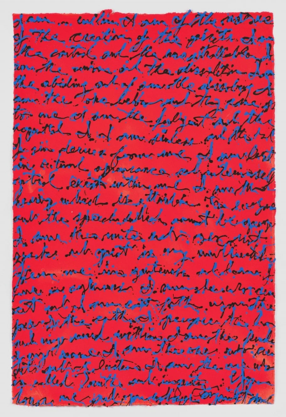 John Shorb 
 Thom's Letters to Douglas III , 2023 
Linen pulp paint on cotton base sheet 
60 x 49 in (152.4 x 124.5 cm) 
IN10785