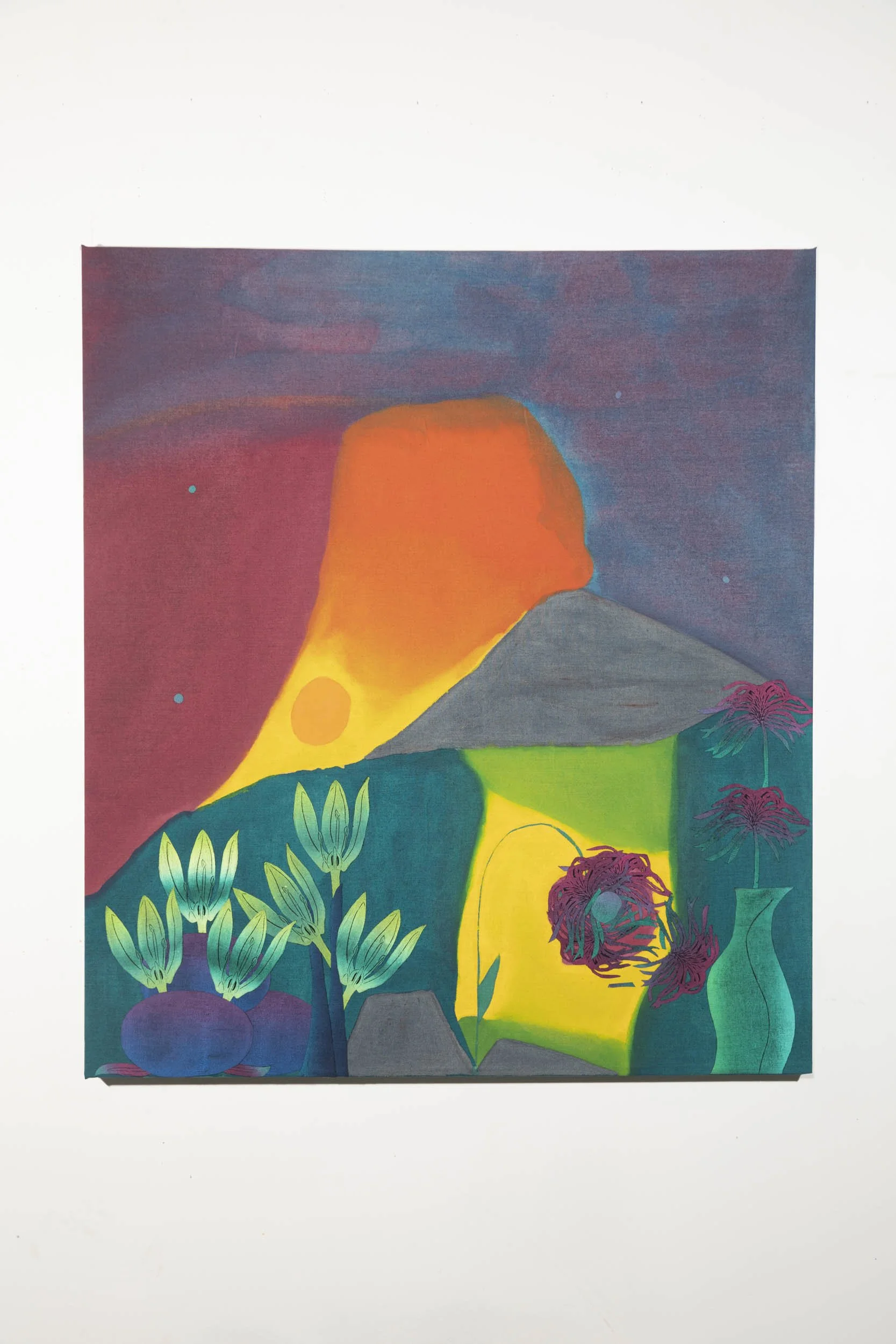 Yanira Vissepo 
 Waiting For Dusk , 2026 
Acrylic, oil relief on linen 
44 x 39 in (111.8 x 99.1 cm