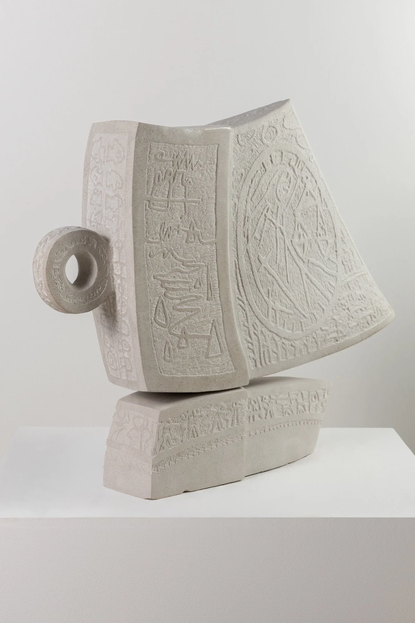 Dan Mandelbaum 
 Guillotine , 2025 
Limestone 
16 x 12 x 5 inches