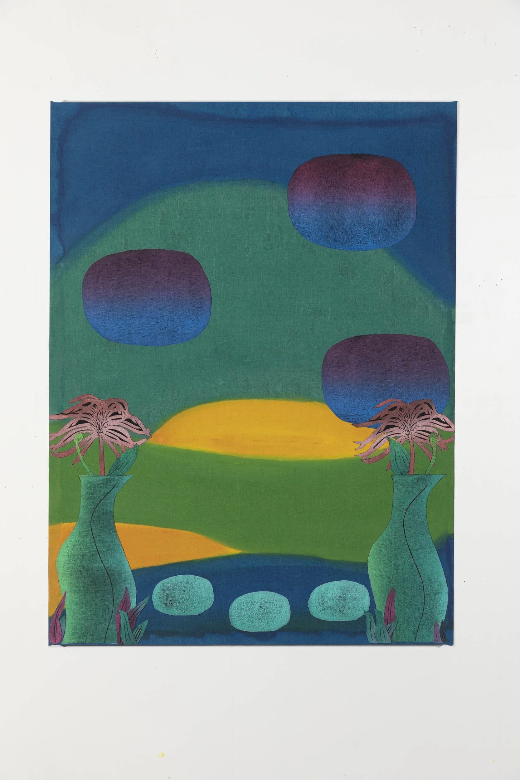 Yanira Vissepo 
 On The Mountainside By The River , 2026 
Acrylic, oil relief on linen 
32 x 24 in (81.3 x 61 cm