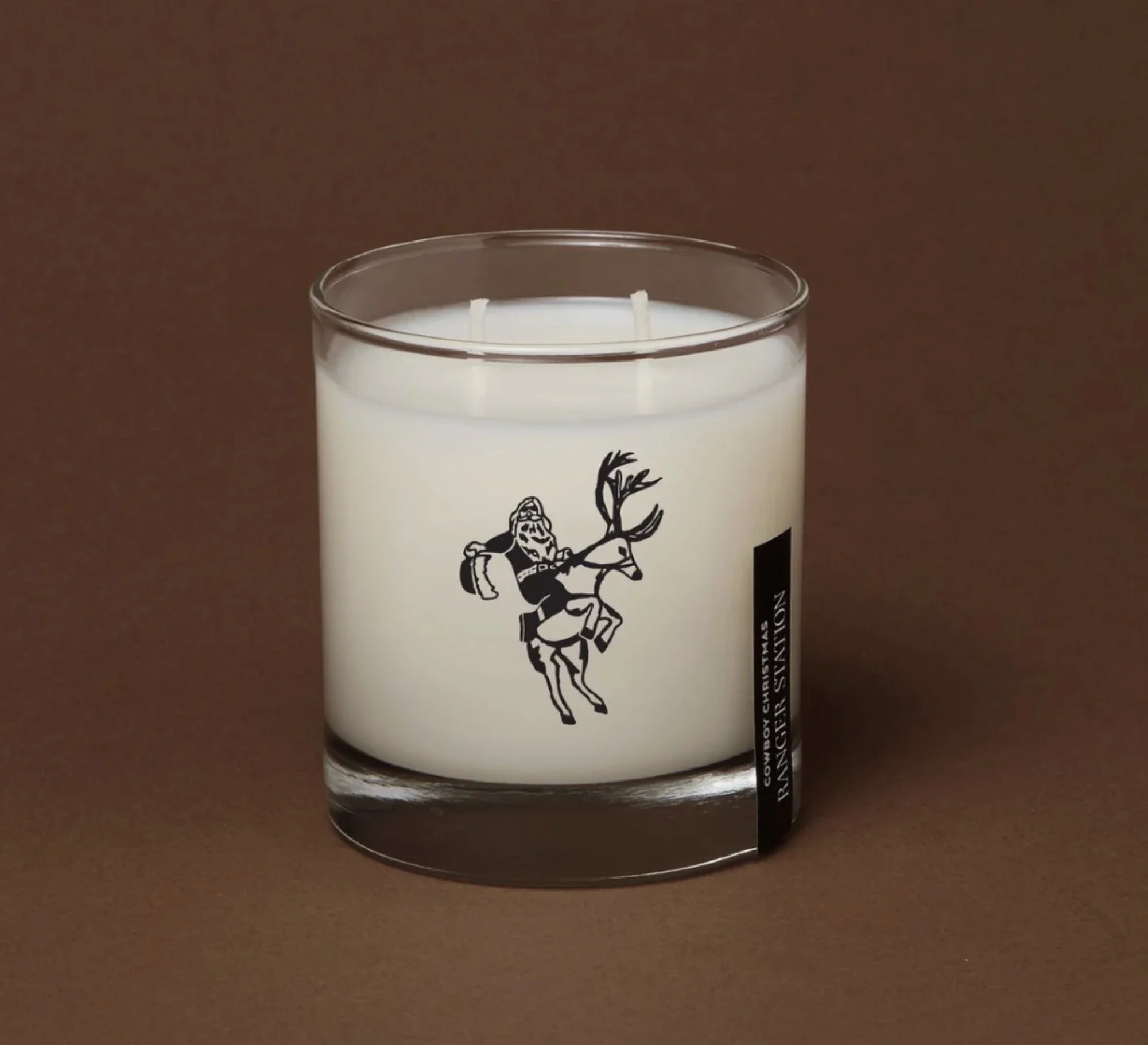 Ranger Station 
 Cowboy Christmas Candle  
8 oz. premium soy wax blend
30+ hour burn time
Smells like: amber / montana juniper / frankincense / whiskey