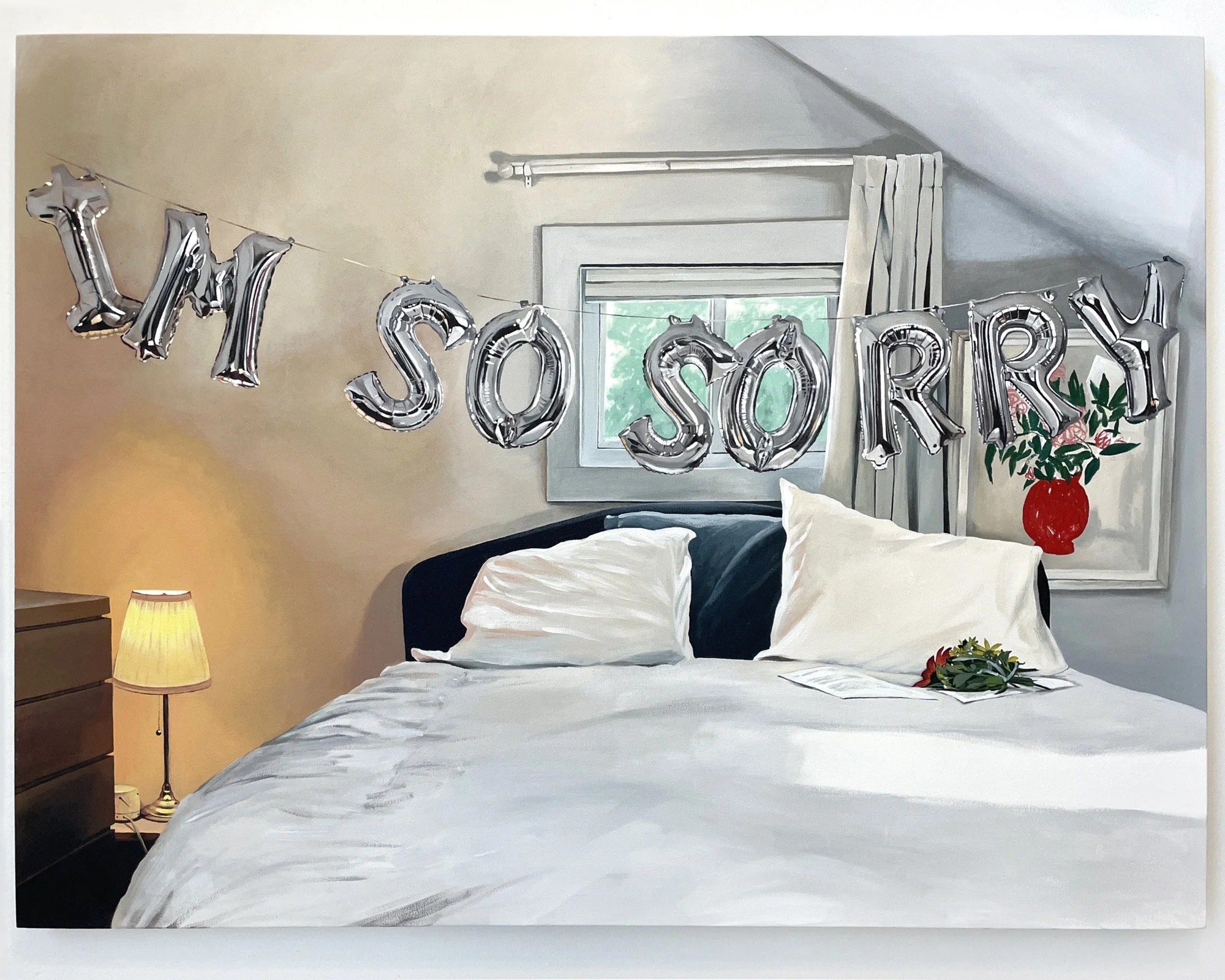 Louise Jones 
 Lay to Rest , 2022 
Acrylic on canvas 
36 x 48 in  (91.4 x 121.9 cm)