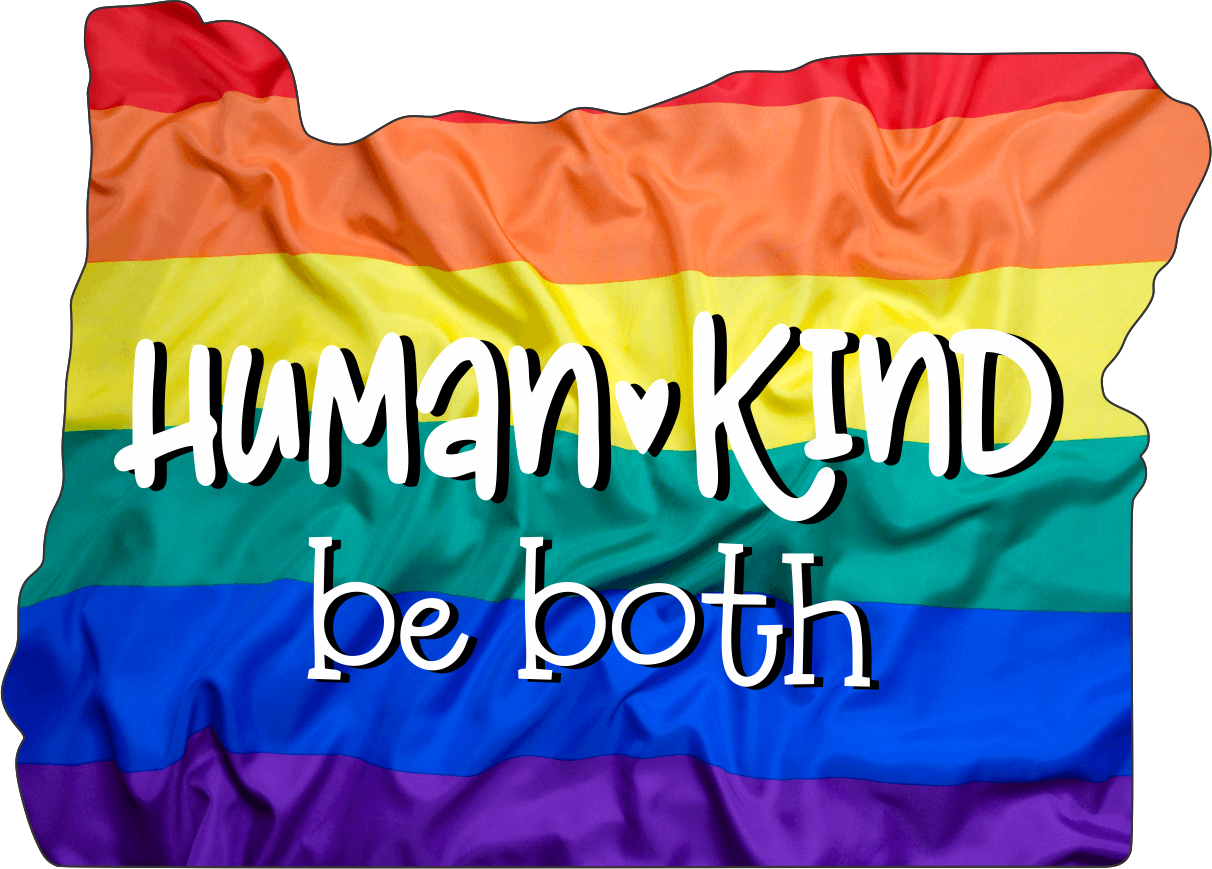 Sticker Pride Oregon Human Kind — Oregon Stationers
