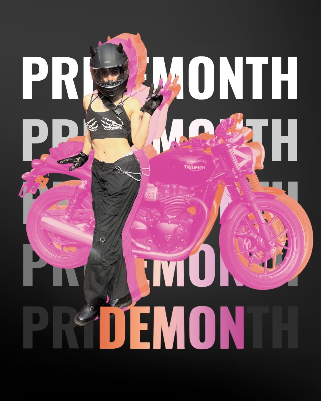 Was living my best lesbian life at @phillydykemarch this past weekend 🧡🤍🩷 

P.S. idk if there&rsquo;s an original artist who made the priDEMONth graphic but I made a lezzy version (took forever lol) based on it so if anyone knows the og account pl