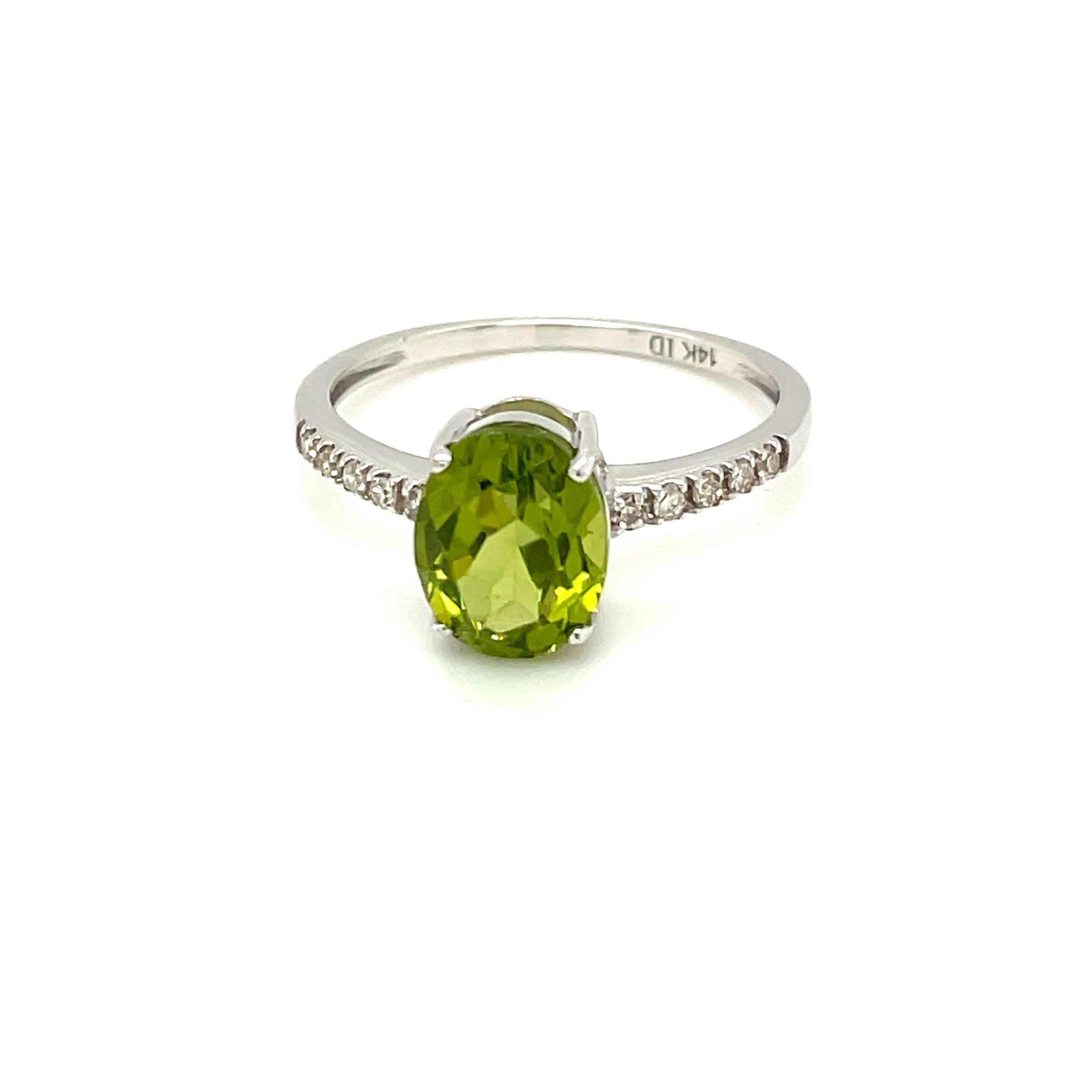 FINE JEWELRY Womens Genuine Green Peridot 10K Gold Over Silver Pear  Crossover Cocktail Ring | Hamilton Place
