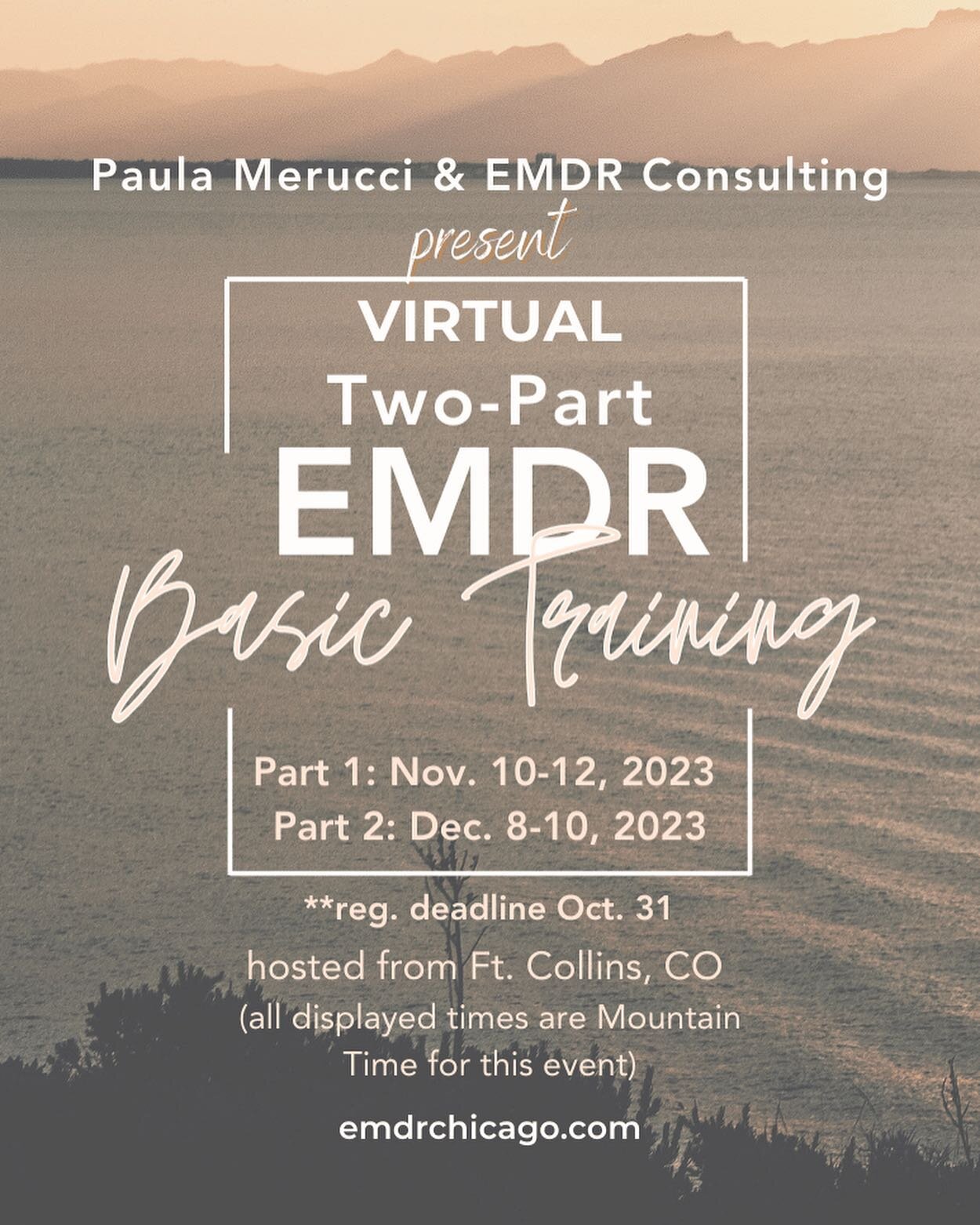 I am really looking forward to my last two EMDR basic training series of the year 🍂 There is still space in both, so if you&rsquo;re trying to get trained in EMDR before the year is up, be sure to click the #linkinbio before registration closes!
&bu
