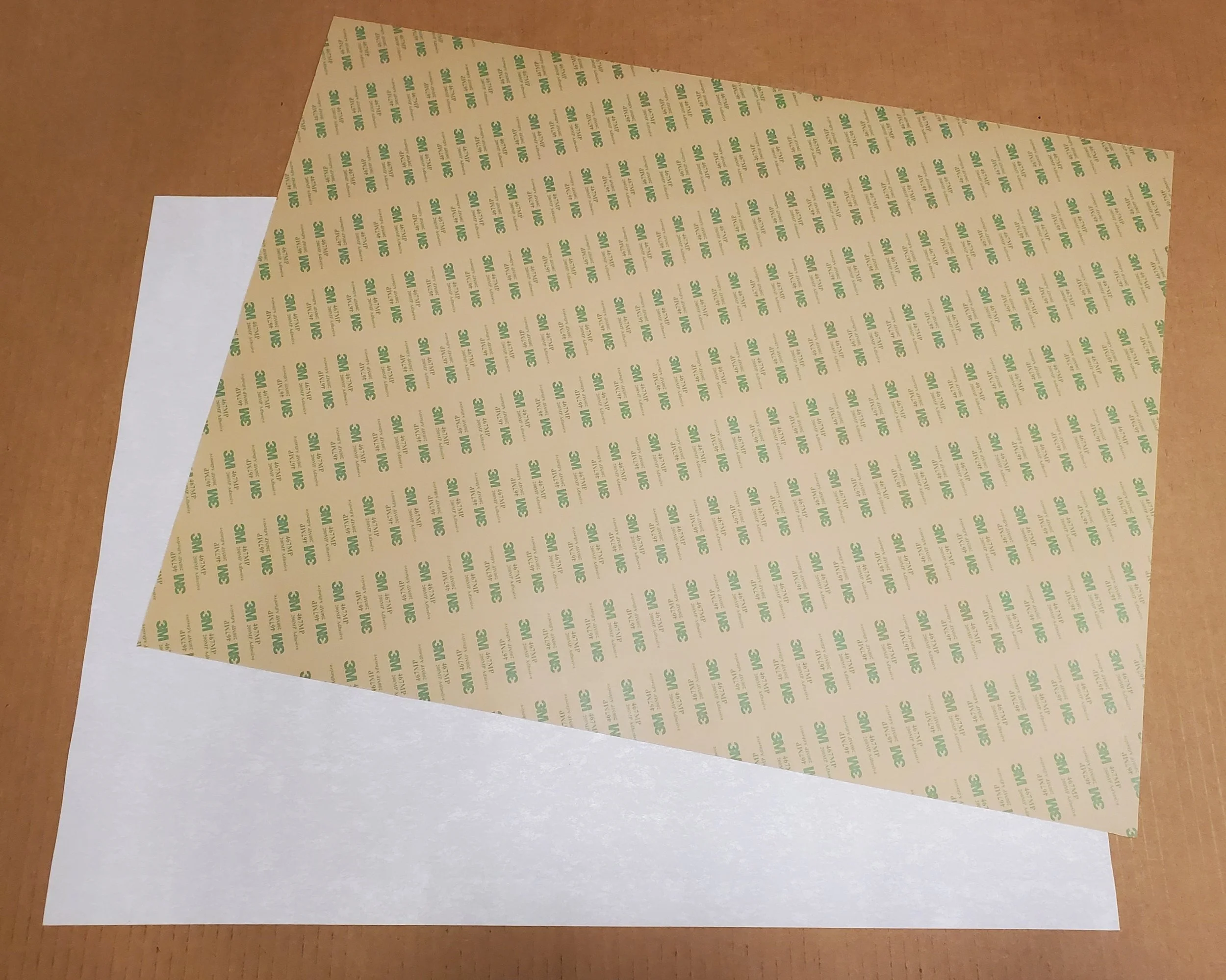 DuPont Nomex 410, 3 mil thick, with 3M 467MP Adhesive on one side, 18" x 24" sheet