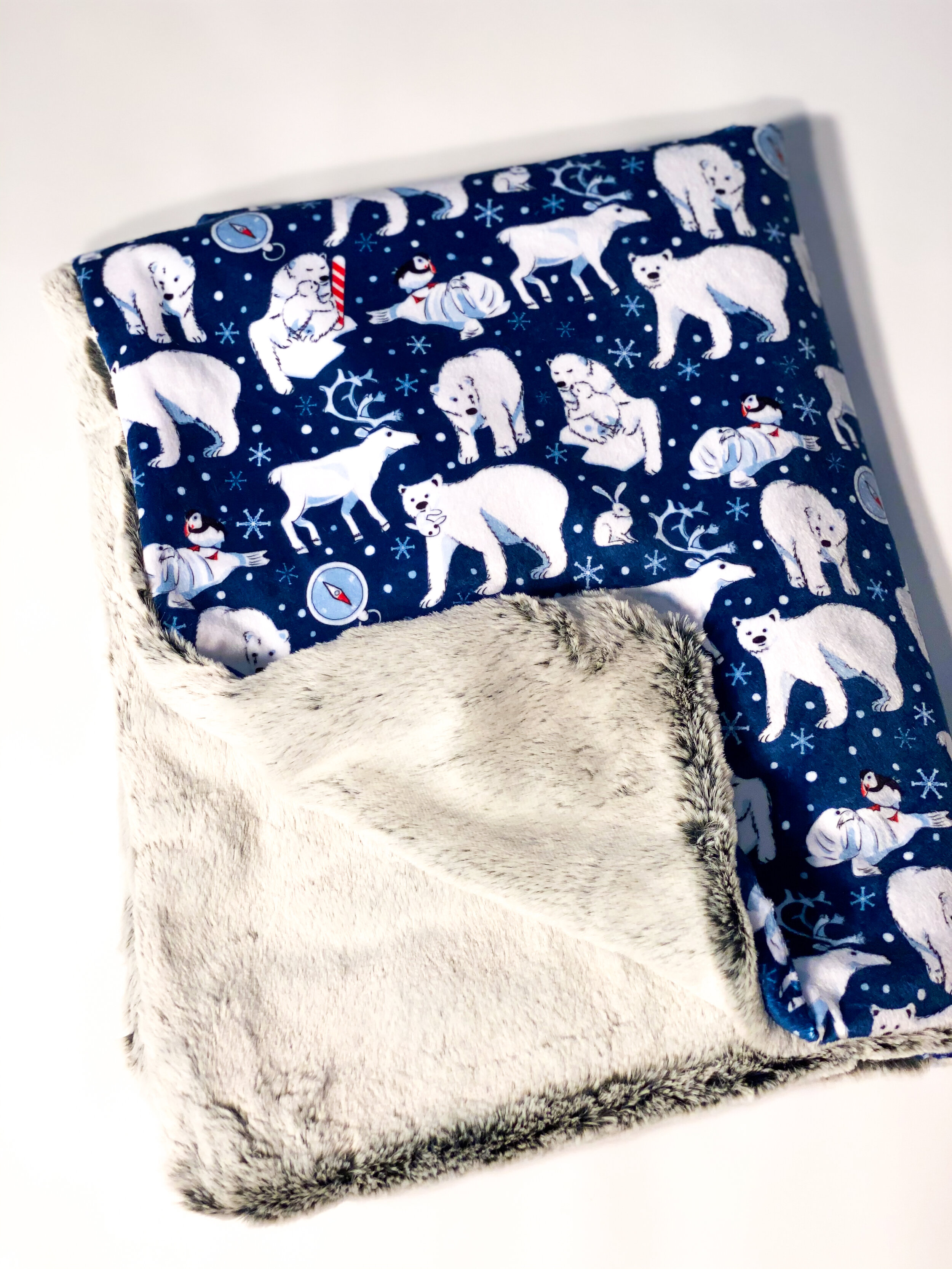 Polar Bear North Pole Large Blanket
