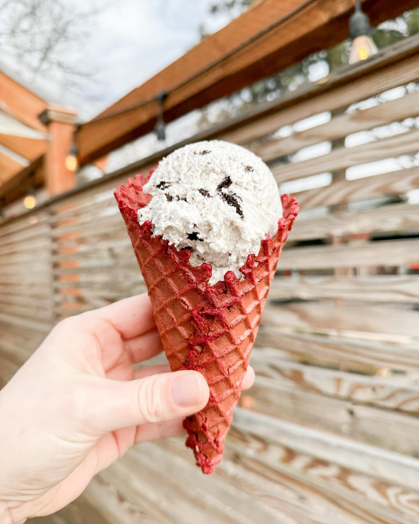 ICE CREAM // Did you know you can get fresh scoops of the amazing @greyduckicecream paired with made to order waffle cones at the Pantry? Not only are they dishing out classic and gluten free cones, they also offer a seasonal cone like this red velve