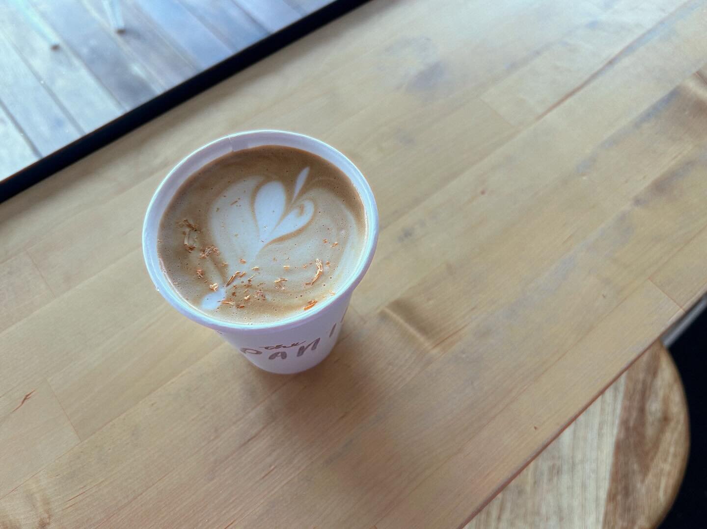 MOON FLOWER LATTE // Our new seasonal latte is an ode to Chinese New Year. A dance of chrysanthemum, orange and almond mingling with @stillvibrato espresso. Available through the month of February with 10% of the proceeds being donated to the nonprof