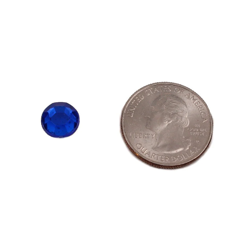Small Blue Rhinestones Small Blue Round Flatback Rhinestones (100 ct) — Emblaze Specialty ...