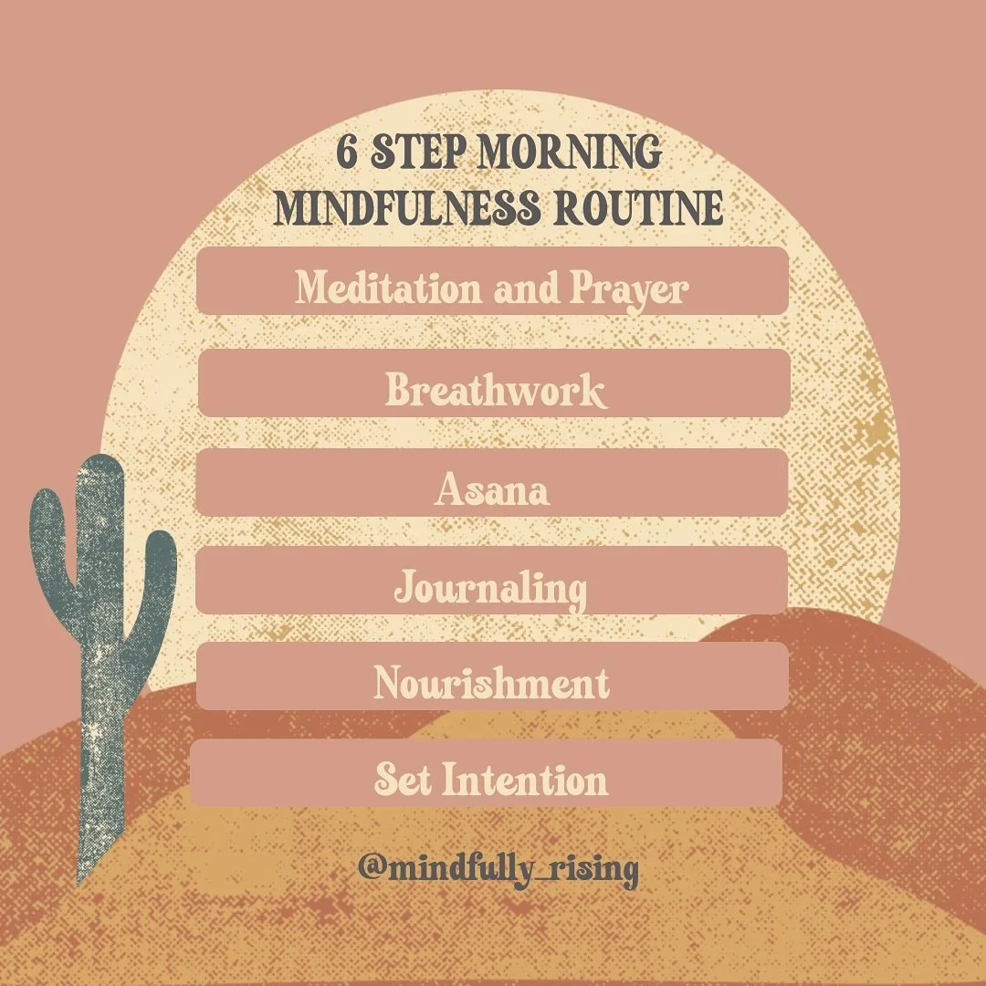 Don&rsquo;t forget to start your morning off right; it&rsquo;s as easy as following 6 simple steps. 

A grounded morning = a grounded you!

#SassyAndCentered #MindfullyRising #MorningMindfulness #StartYourDayRight #MindfulRoutines #WholeSoulWellness 