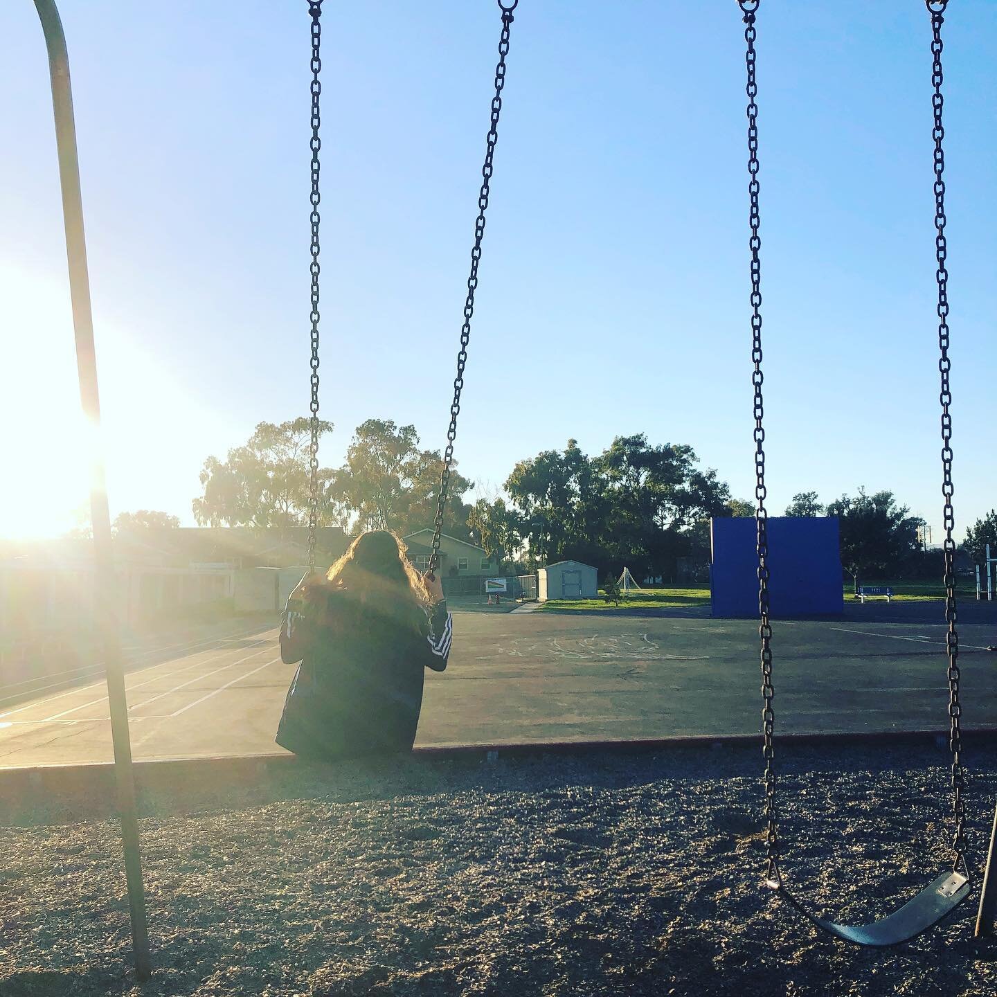 Swinging into the sunset with friends is the best!