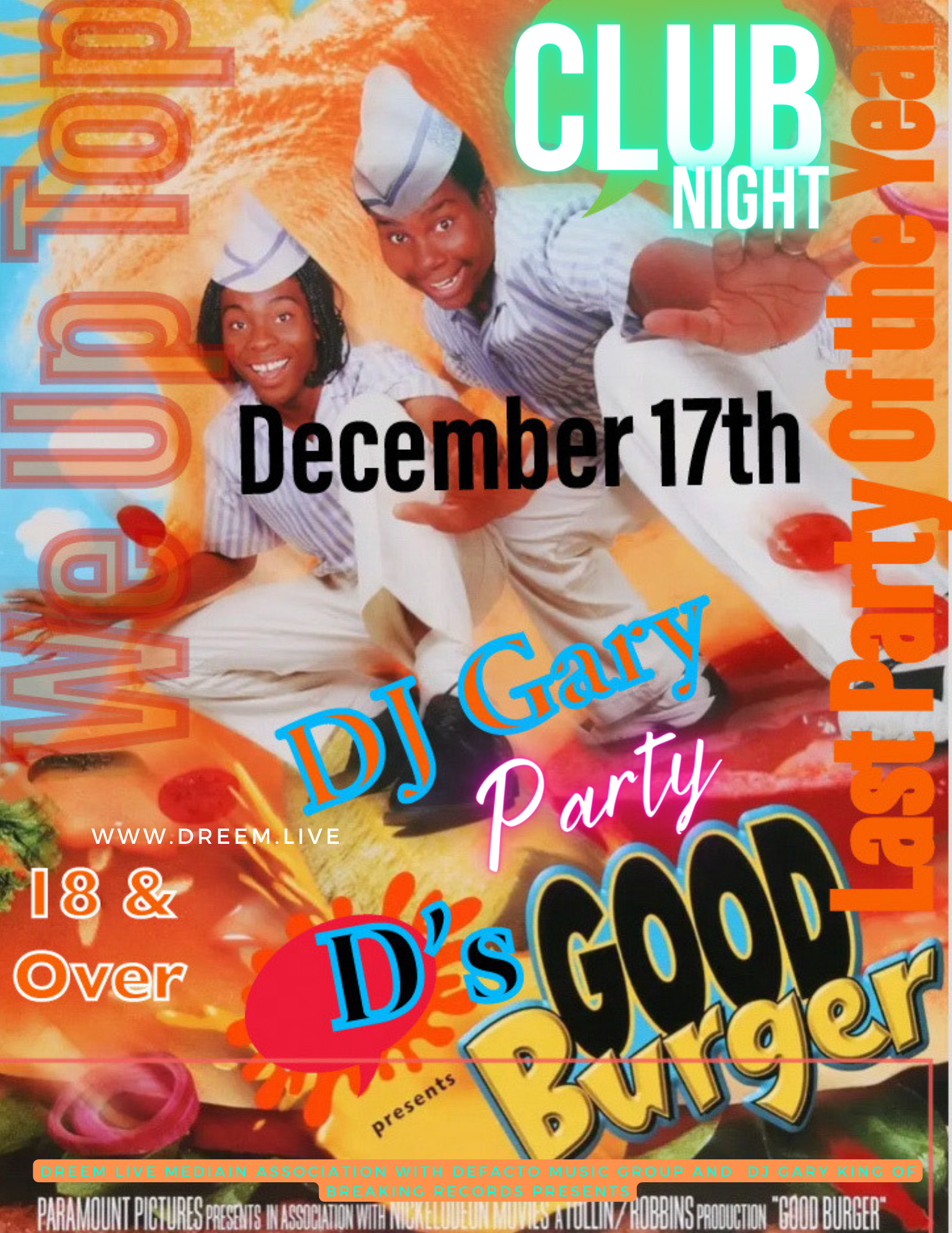 DJ GARY D's GOOD BURGER CONCERT EVENT December 17th 2022