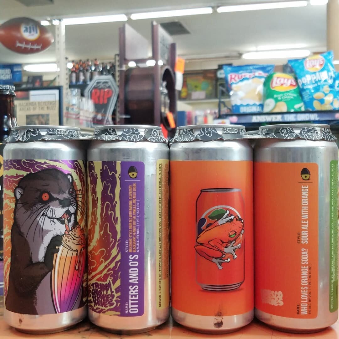 @trippinganimalsbrewing 

- OTTERS AND O'S. milkshake sour banana blueberry blackberry peanutbutter.

- WHO LOVES ORANGE SODA?

#haciendabeverage #brea #socal #orangecounty #shoplocal #shopsmall #smallbusiness #supportlocal #craftbeer #beerenthusiast