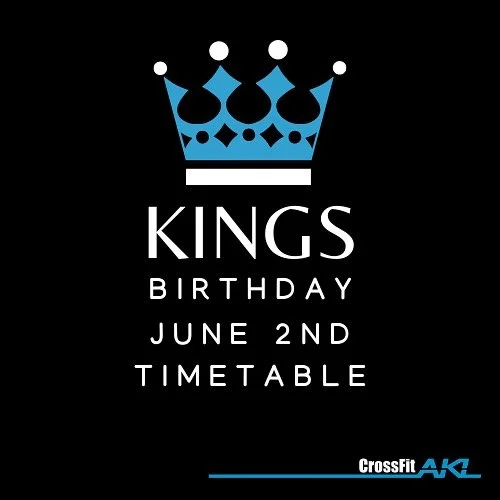 ๐ Kings Birthday Schedule – Monday, June 2nd
Hey team,
Just a heads up that this Monday, June 2nd, we’re running a slightly different schedule for Kings Birthday.
๐ Public Holiday Timetable:
* 8:00am – Group Class
* 9:00am&ndash