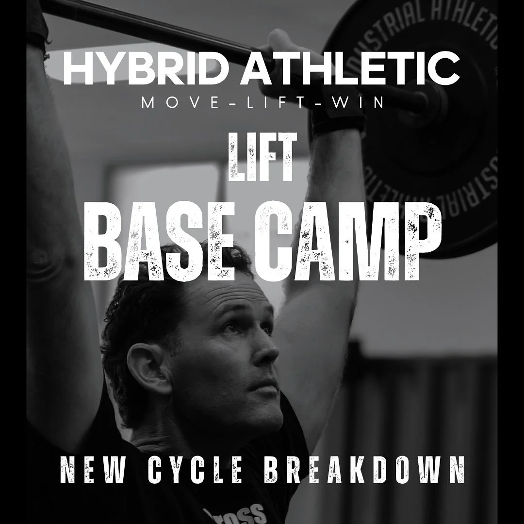LIFT CYCLE. BASE CAMP
This 8-week cycle is built to develop raw strength, barbell proficiency, and bodyweight control by progressing from the technical foundations we built in the Ascension cycle. Structured into two progressive 4-week blocks—w