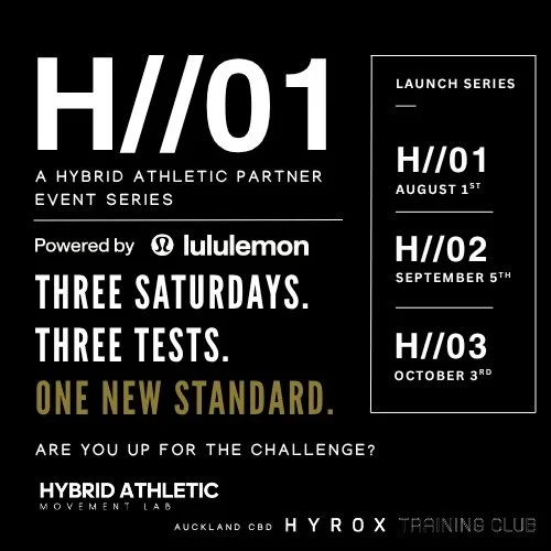 H//01 IS HERE.

Three Saturdays. Three tests. One new standard.

We&rsquo;re launching a three-part Hybrid Athletic event series, powered by lululemon.
Built for anyone who wants to test themselves across running, strength, conditioning and functiona
