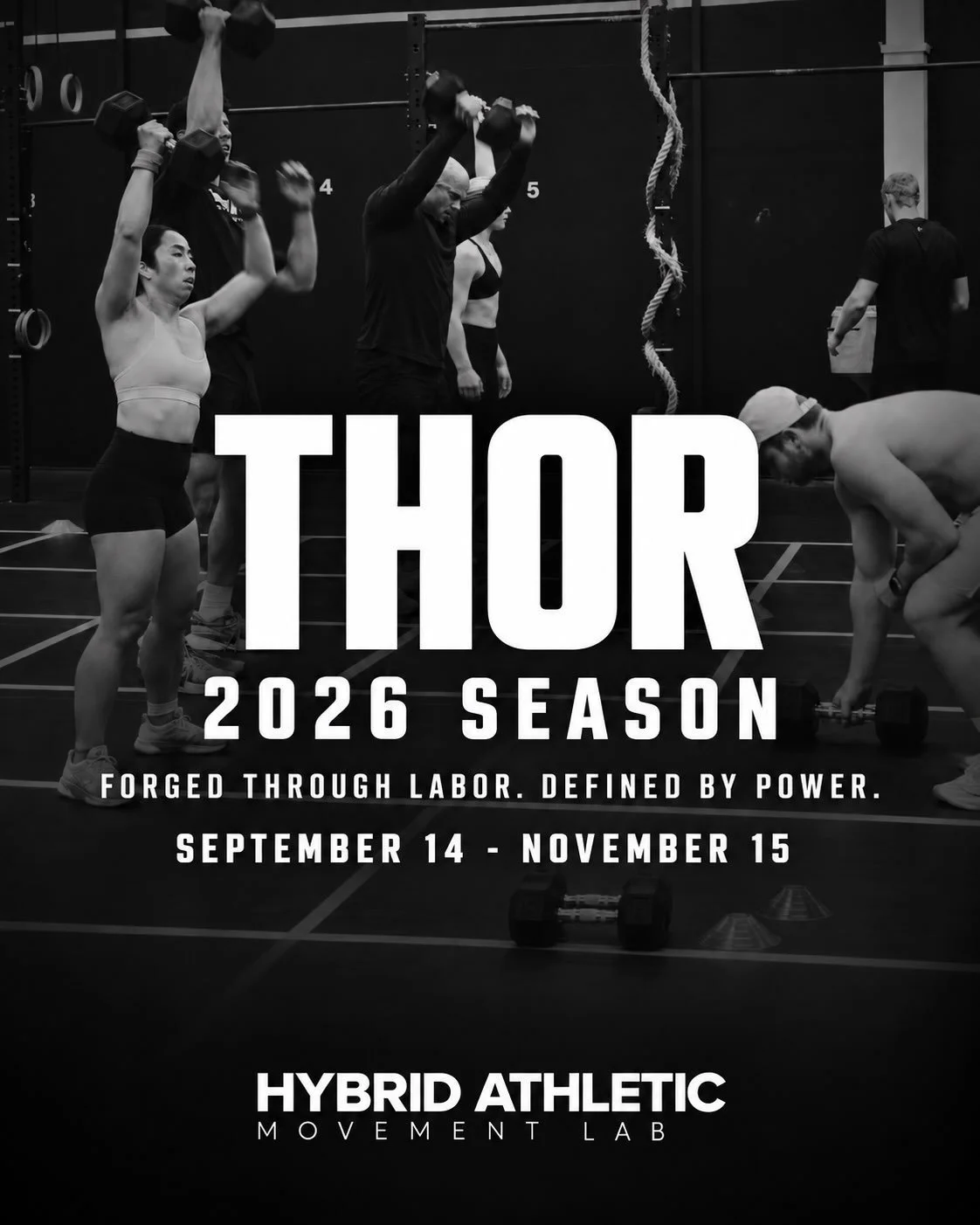 THOR // 2026 ⚡ Our next chapter starts tomorrow.

FORGED THROUGH WORK. DEFINED BY POWER.

Nine weeks to build raw strength, sharpen barbell skills and develop stronger, more confident gymnastics.

14 SEPTEMBER &mdash; 15 NOVEMBER

THE PLAN Weeks 1&nd