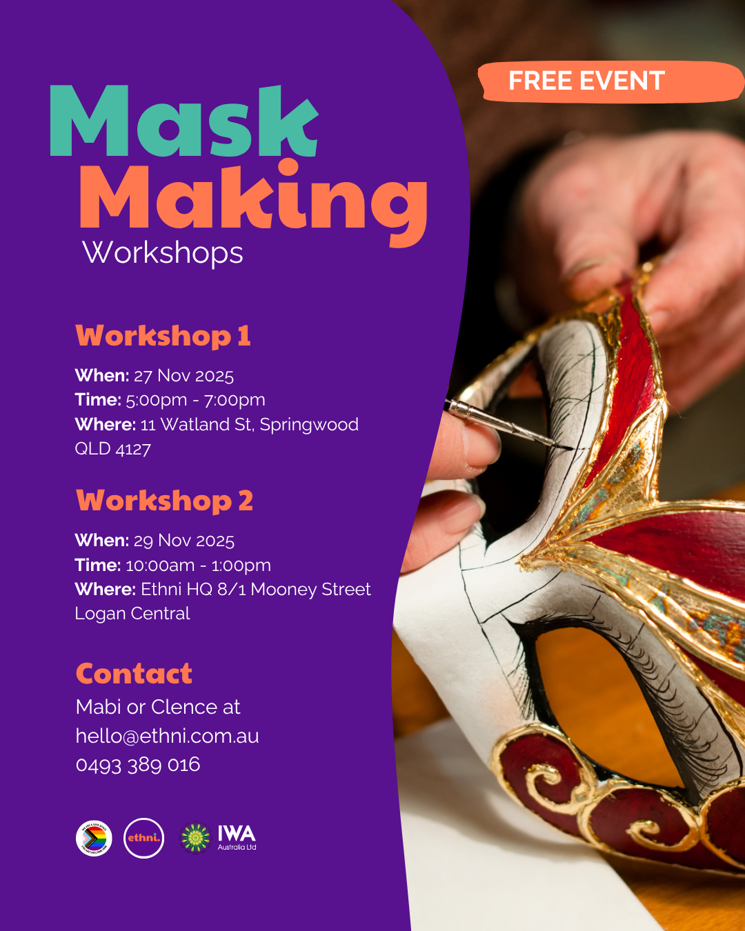 Mask making workshop