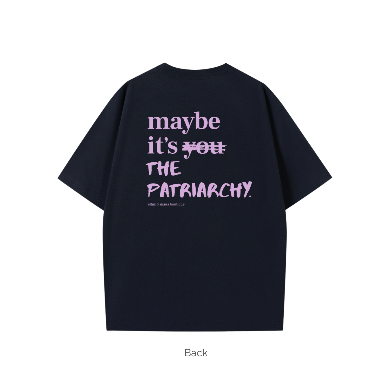 Maybe it's the Patriarchy - Oversized Tee (Navy)