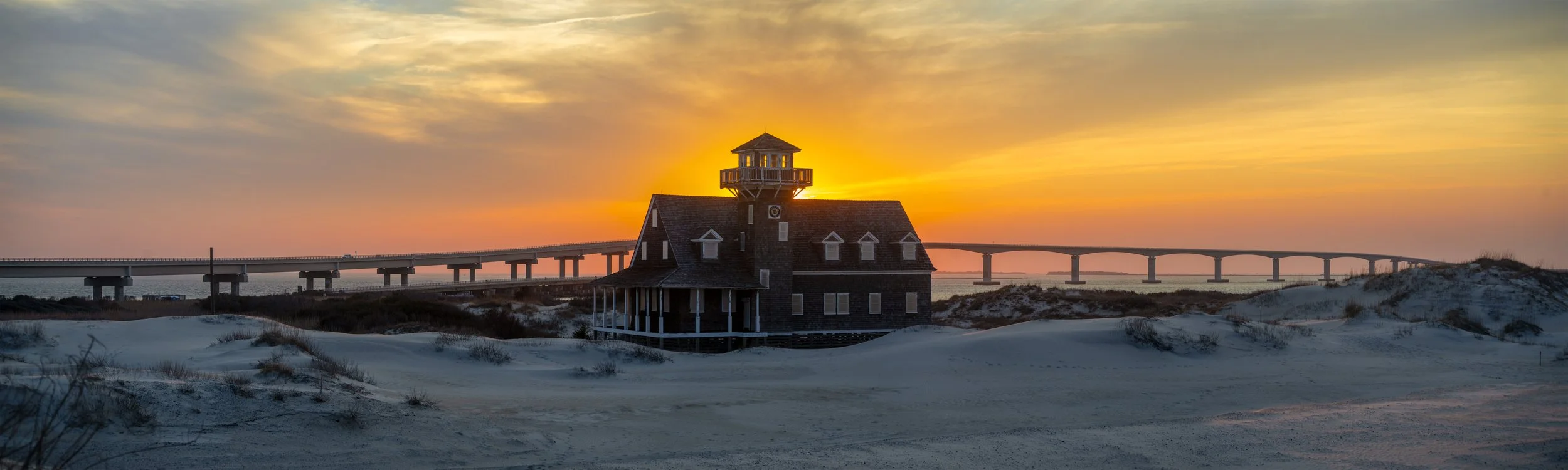 Coast Guard Life Saving Post Panoramic Sunset copy.jpg