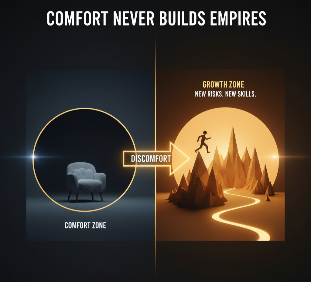 Comfort Never Builds Empires: Why You Must Get Comfortable Being Uncomfortable