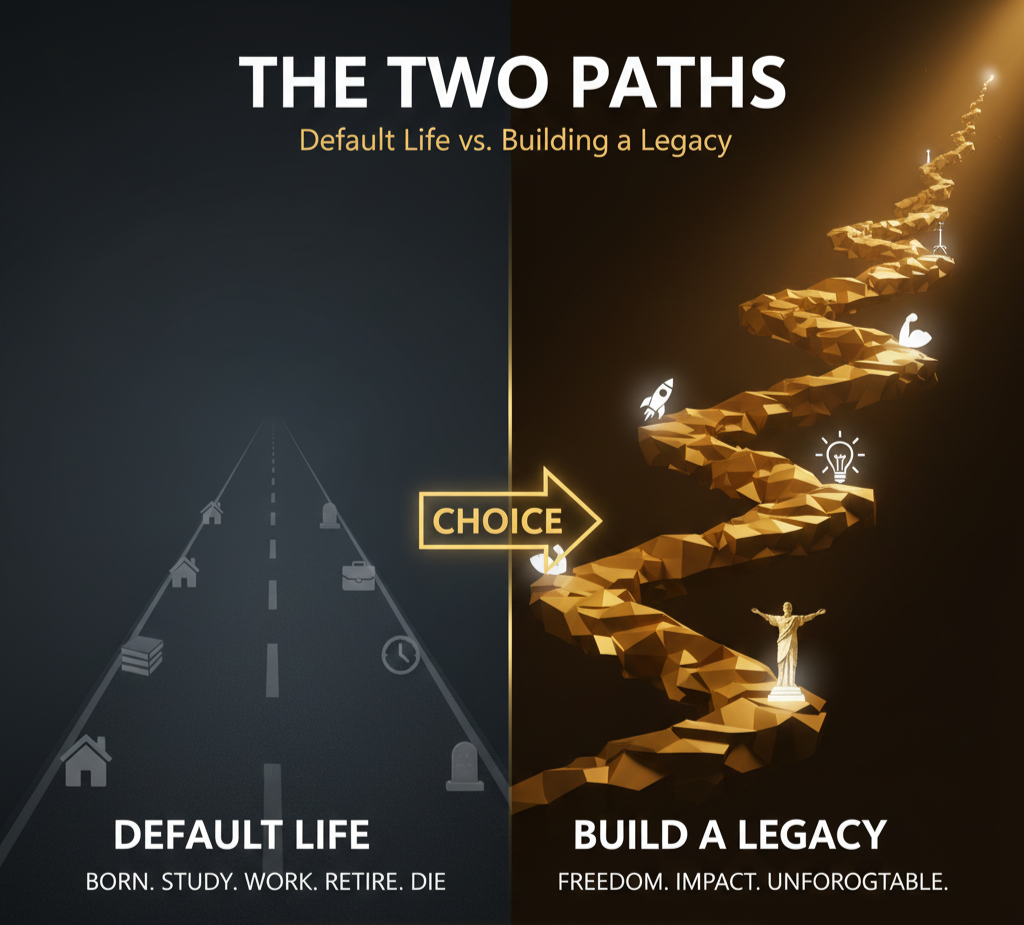 The Two Paths: Default Life vs. Building a Legacy