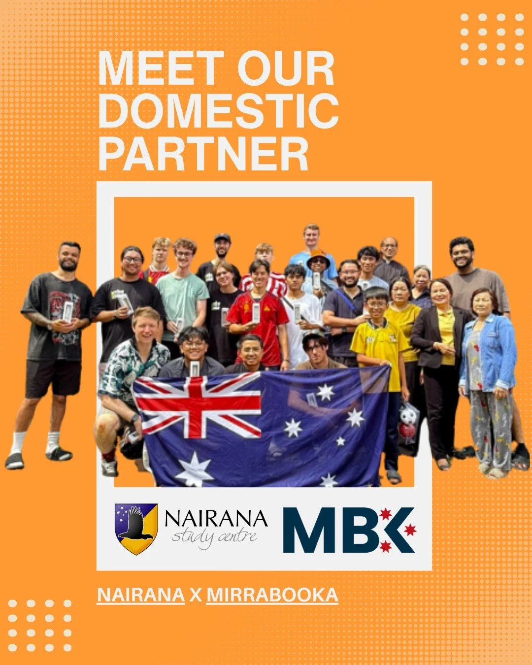 🌏 Meet our Domestic Partners: Nairana &amp; Mirrabooka

Today we're introducing two partners who share the same heart for shaping young men of character &mdash; Nairana and Mirrabooka 👋

Both are study centres run by the Educational Development Ass