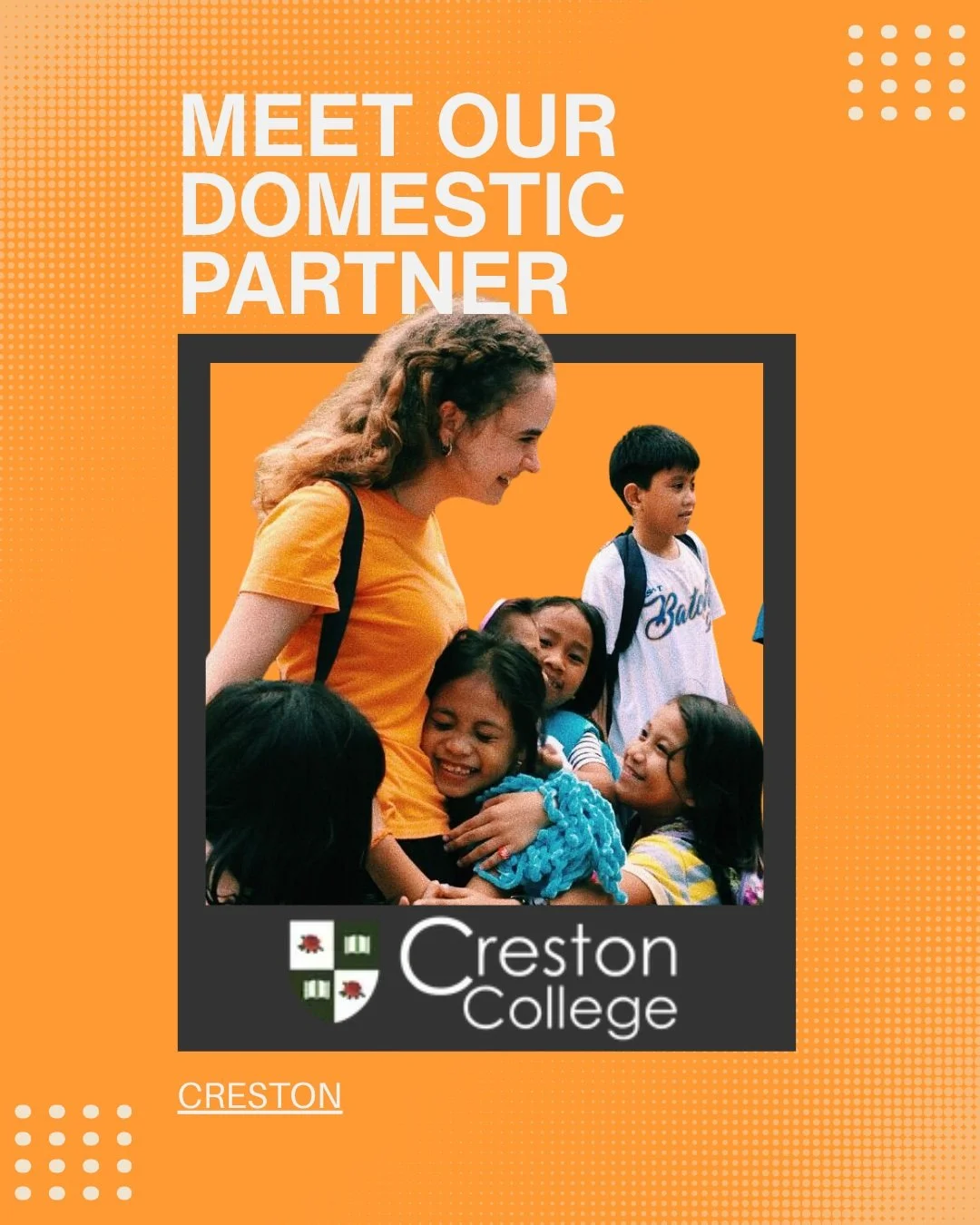 🌏 Meet our Domestic Partner: Creston College

Today we're introducing a partner with a heart for growing women through service &mdash; Creston College 👋

A women's residential college at UNSW and a project of the Foundation for Education &amp; Trai
