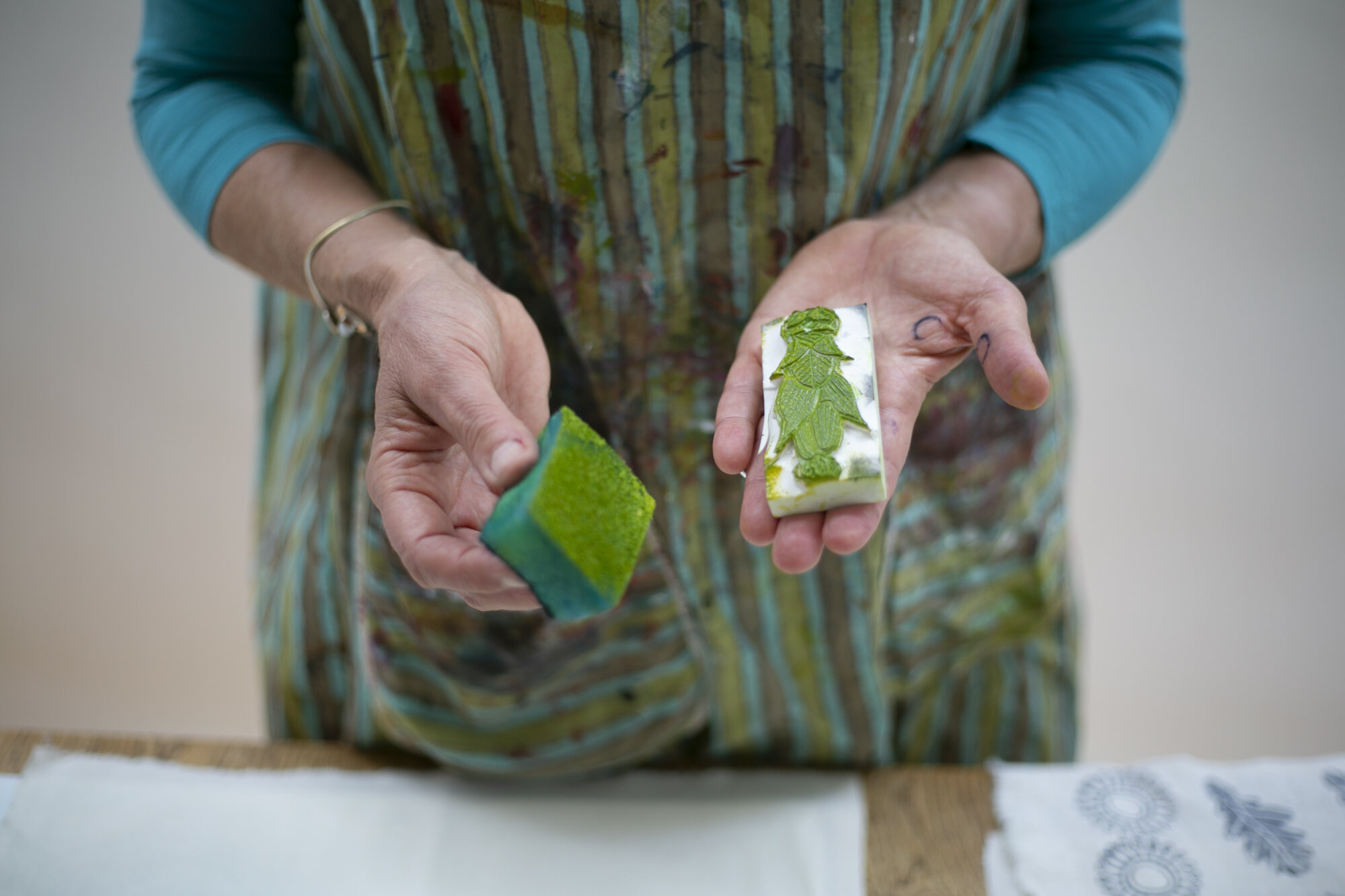 Online Block Printing, Series of 4