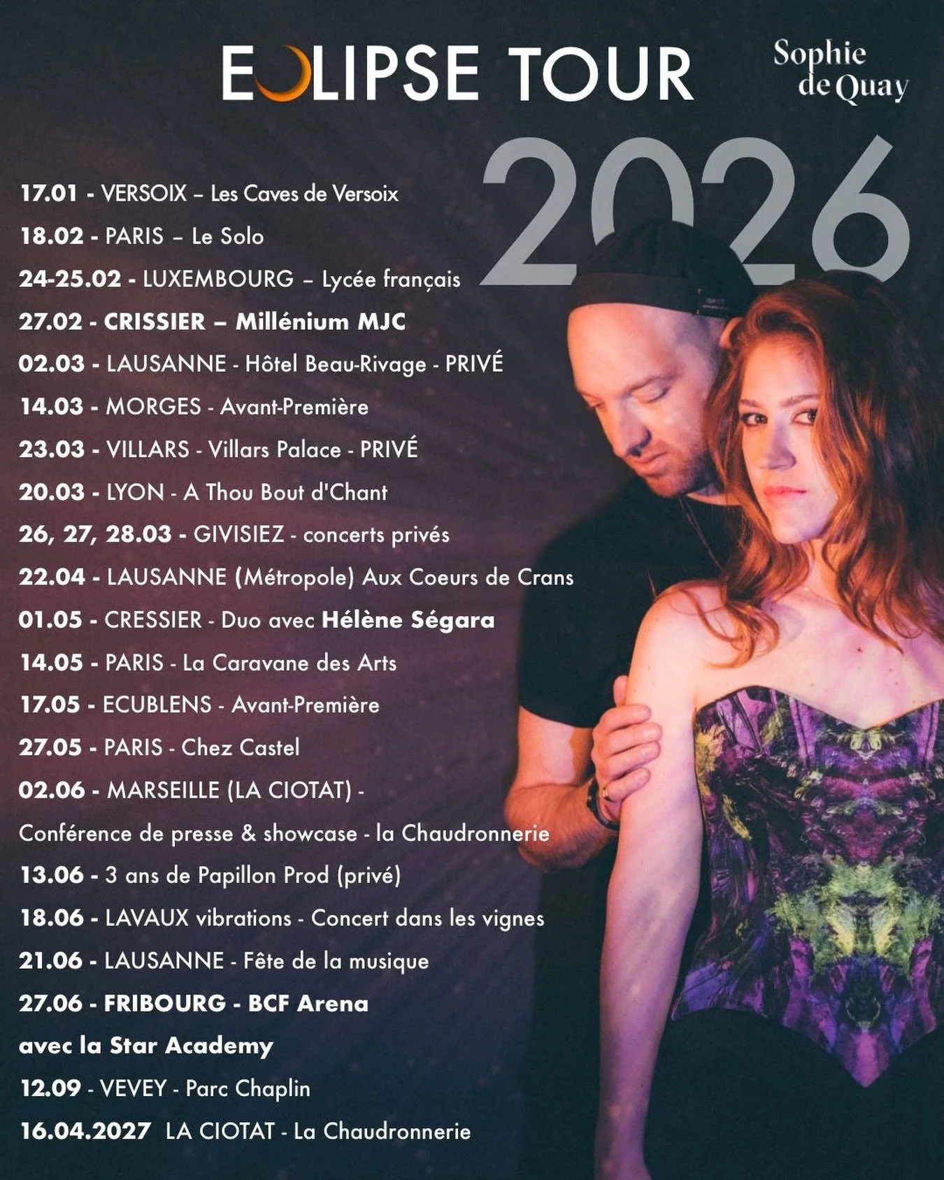 🥳✨nouvelles dates 
On se croise cet &eacute;t&eacute; ? 

XoXo 

#sophiedequay