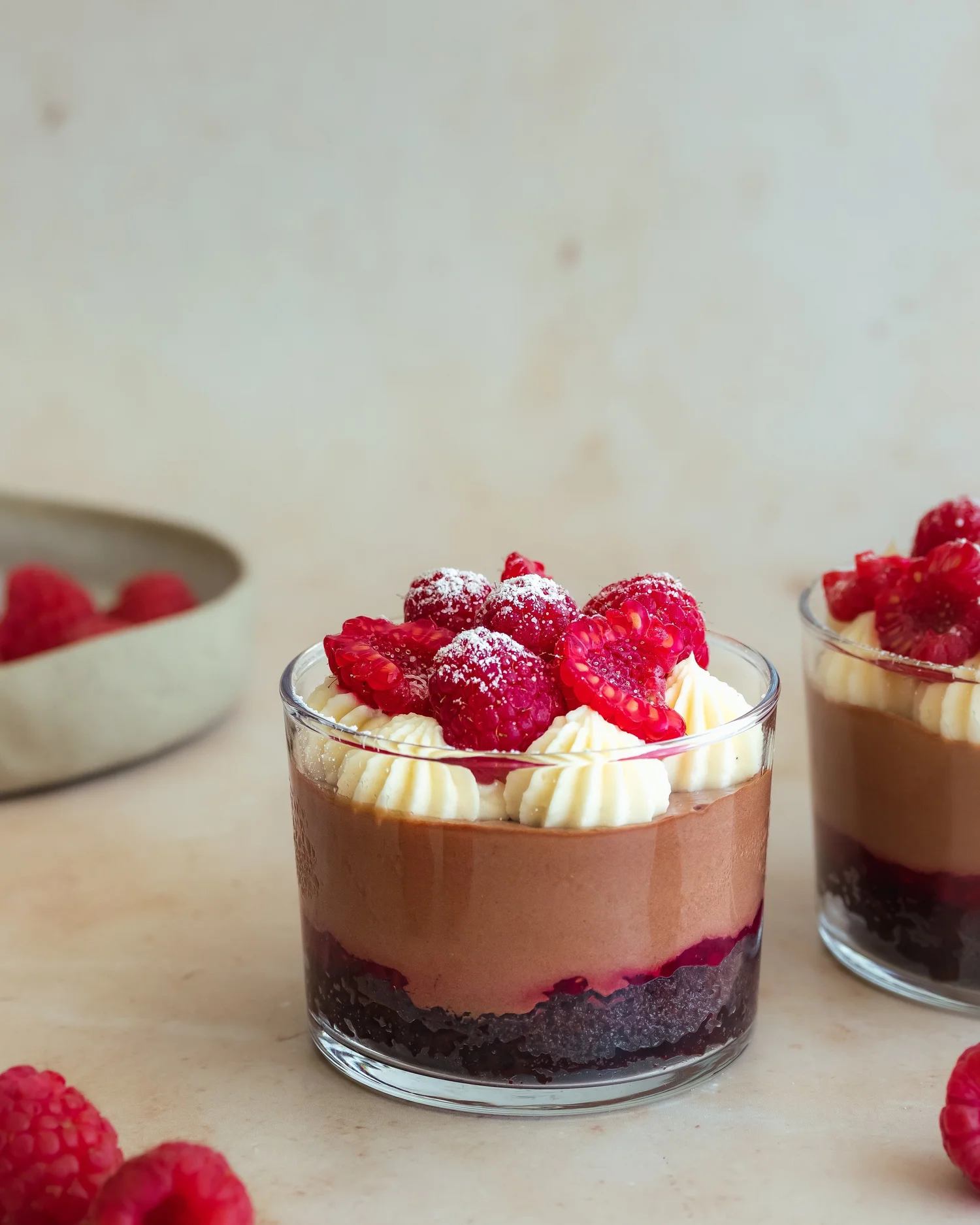 Raspberry & Chocolate Mousse Cups — My Yummy Spatula