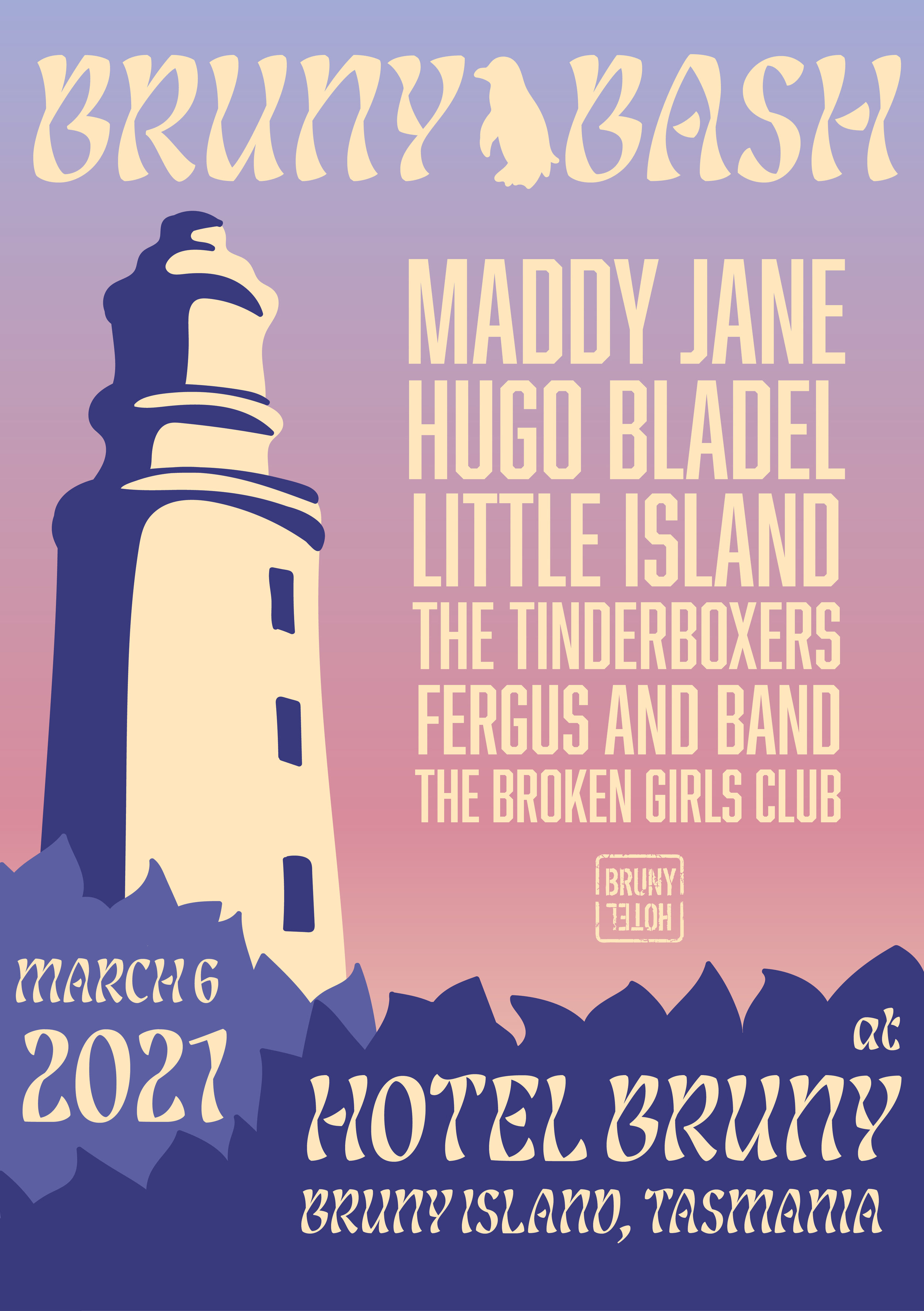 Bruny Bash Line-Up Poster
