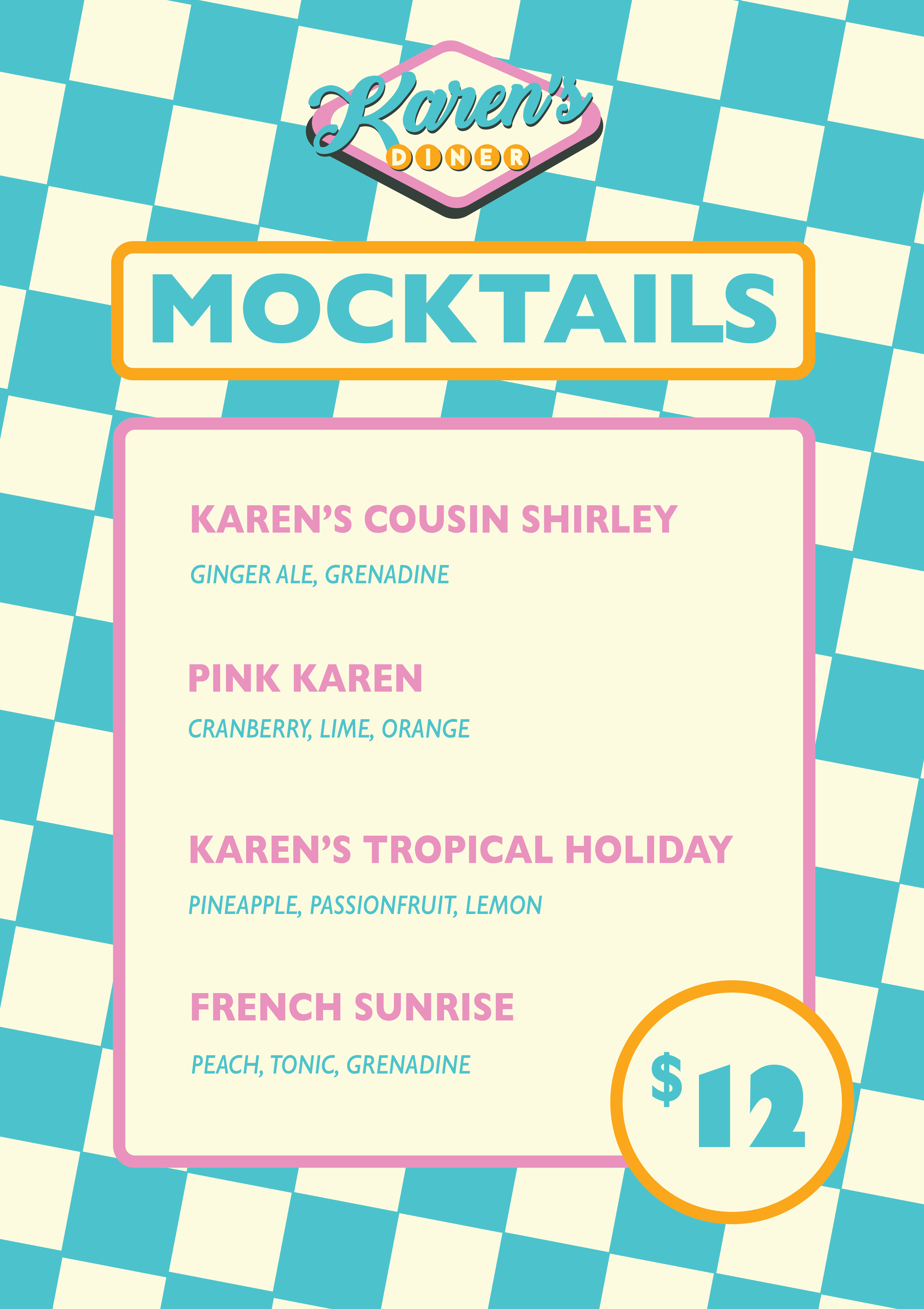 Mocktail Menu Design