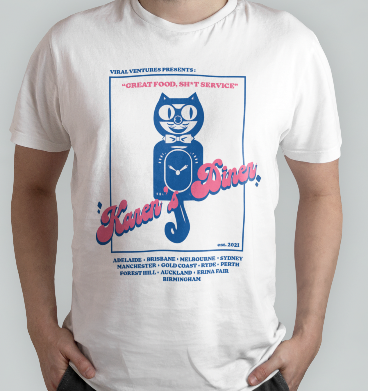 Karen's Cat Clock Tee Design
