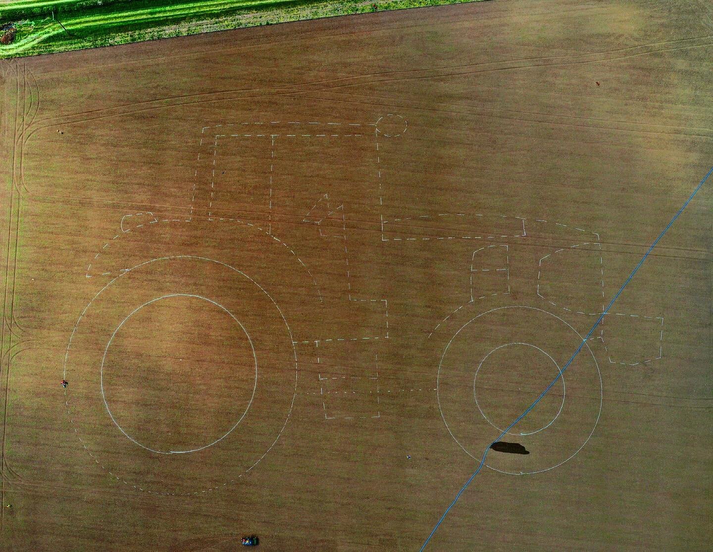 We&rsquo;ve actually managed to do something without things going tits up 🤠(bar the leaky hose)

The 30,000m^2 sunflower trail has been marked out and it somewhat resembles a tractor, some imagination on our behalf 🥴 Seems we&rsquo;re better with l