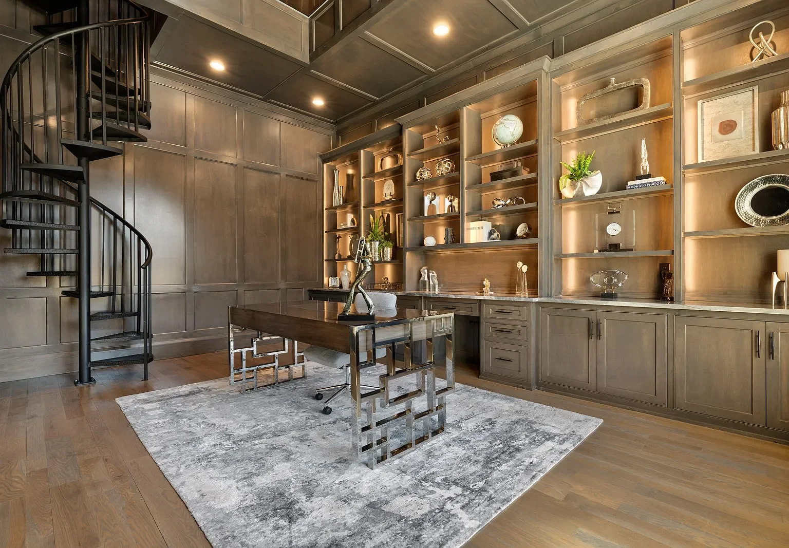 wood working, custom cabinets, white oak details, custom bookshelves, custom closets