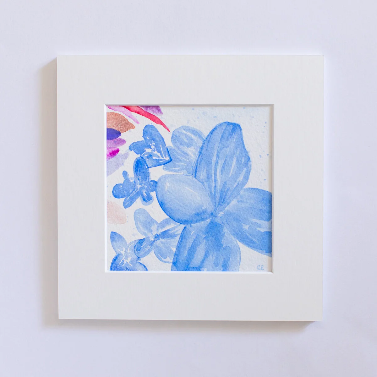 Blue Flower, Original Watercolor Painting
