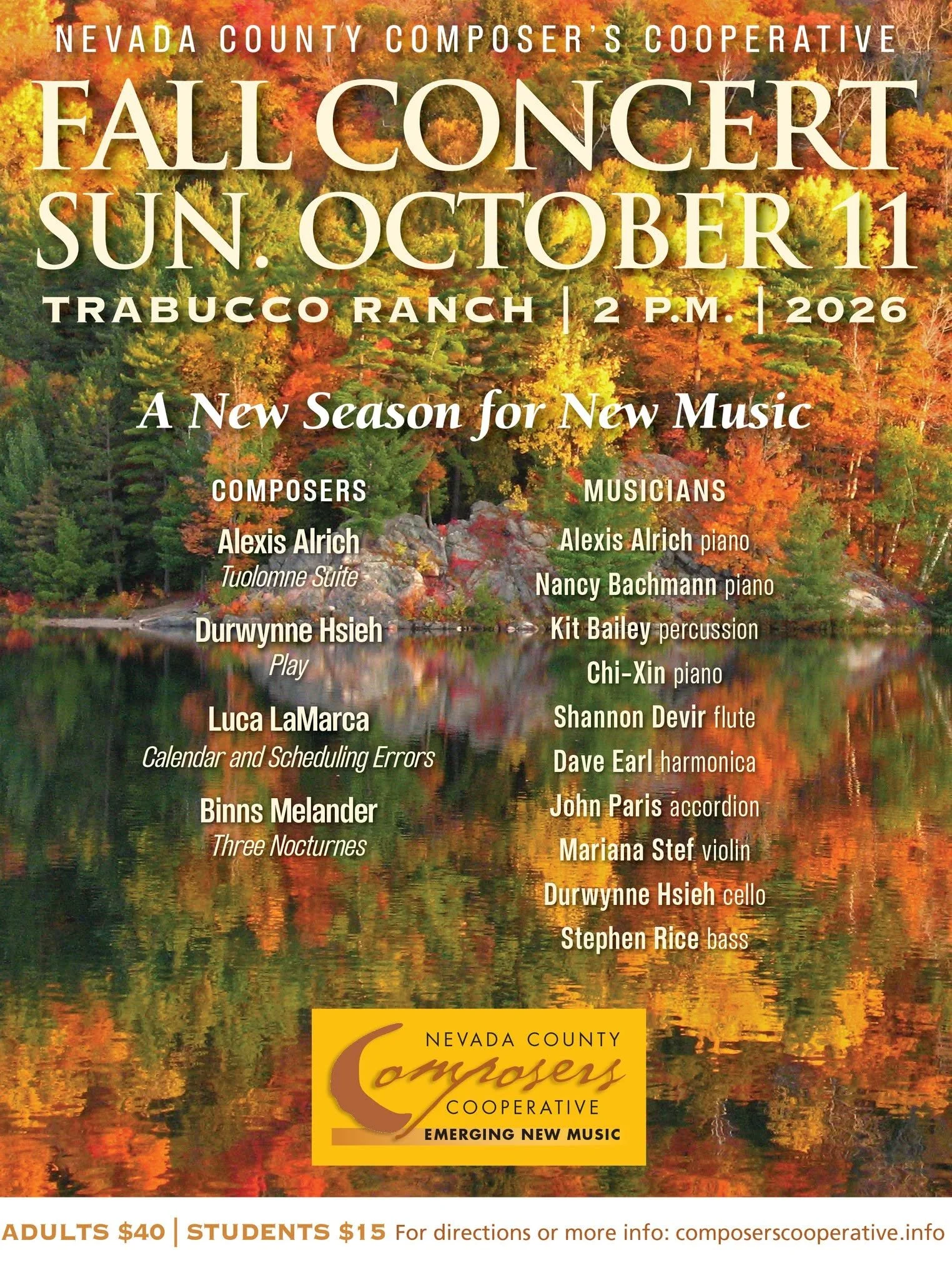 Nevada County Composer’s Collective Fall Concert