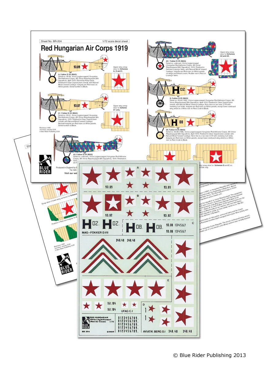 1:72 Scale Decals — Shop — Blue Rider Publishing