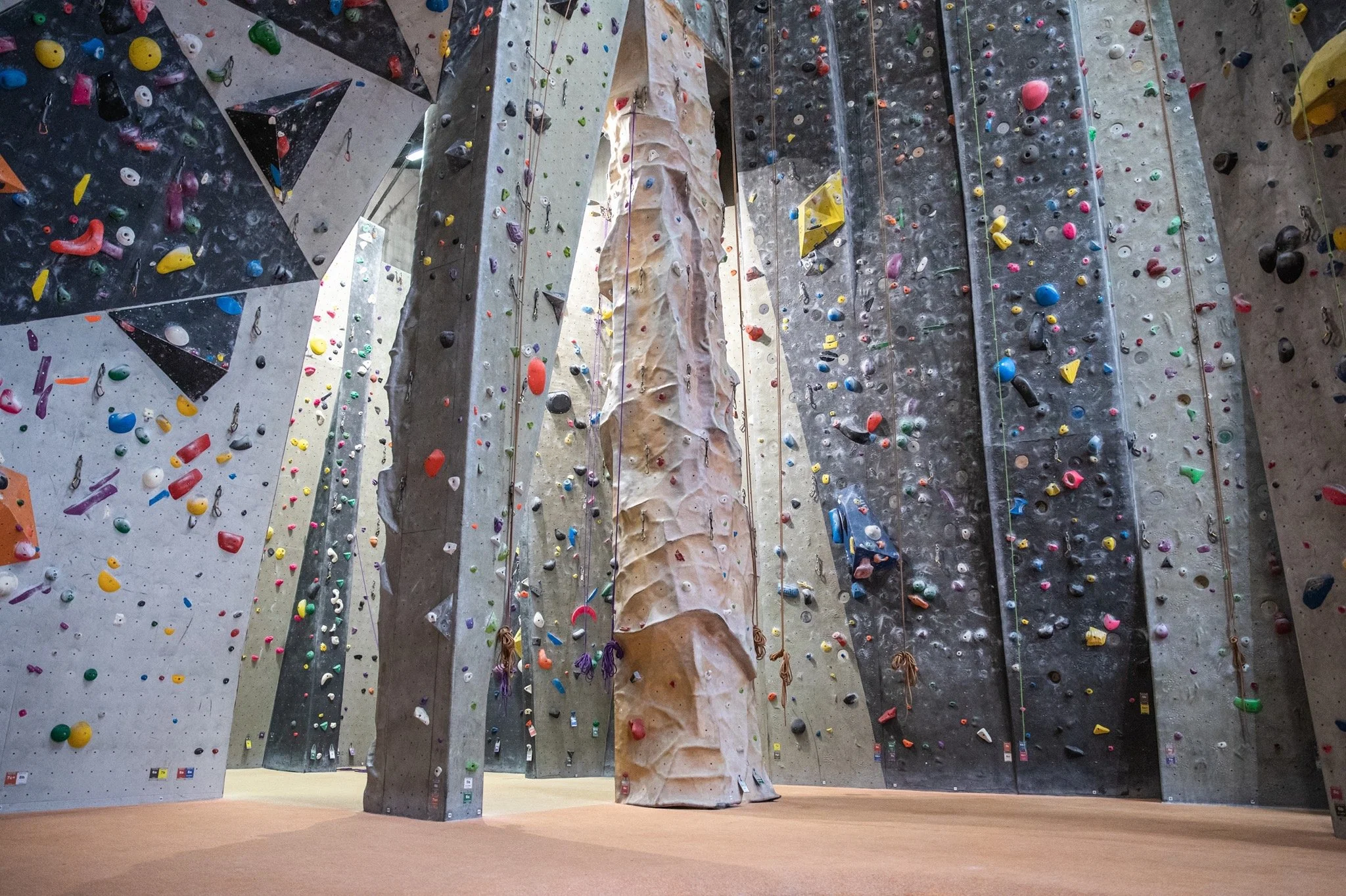 The tall lead walls at Arkose Pantin in Paris