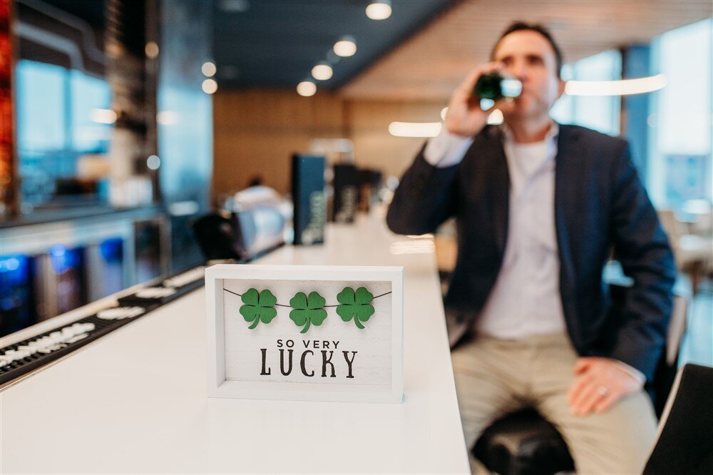 Luck's in the air at @thornrestaurant, and our guy's got it bottled up in his Heineken! Join us this Sunday for a drink and cheers to #StPaddysDay! 🍀🍺