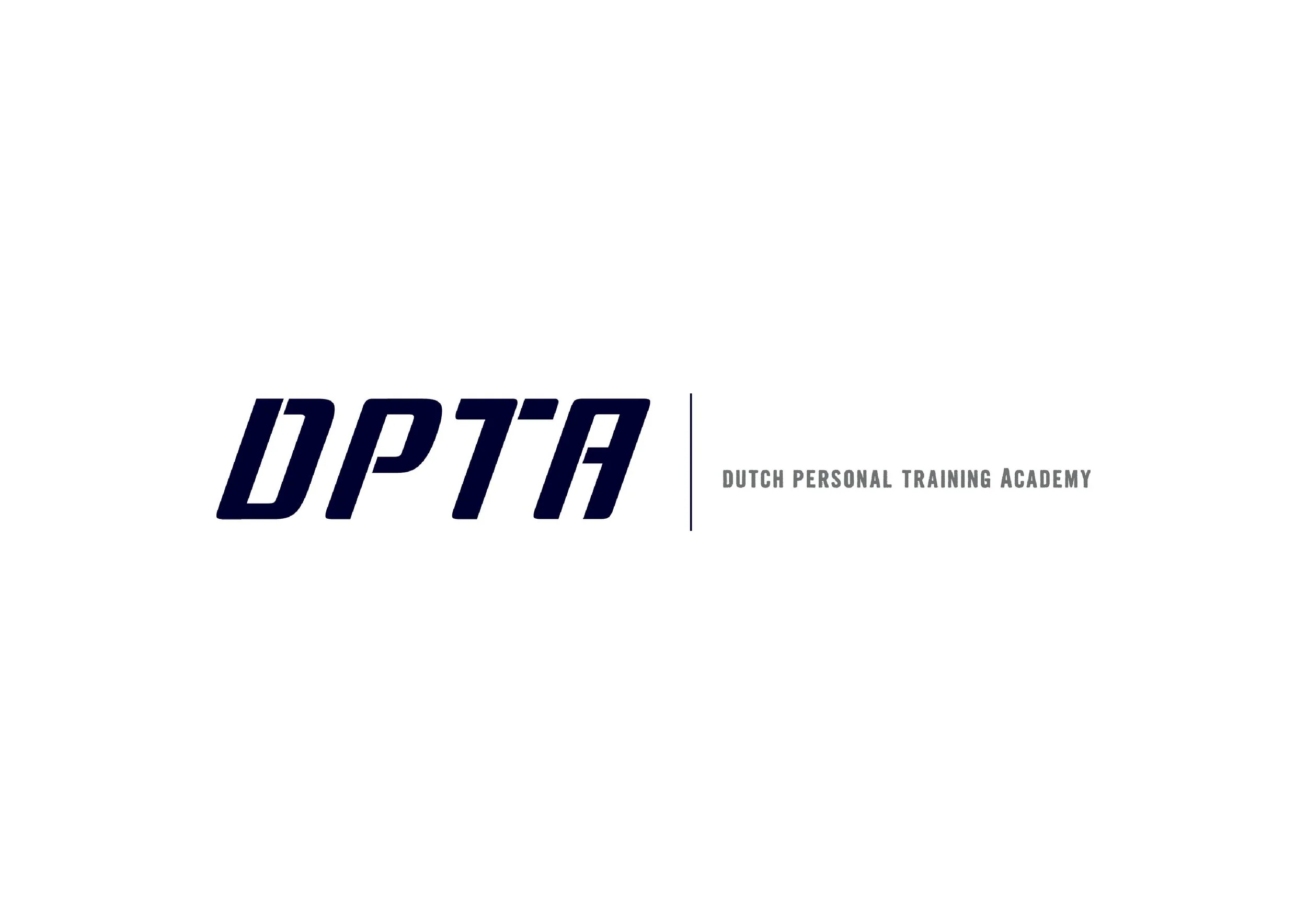 DPTA text logo abbreviation for Dutch Personal Training Academy.