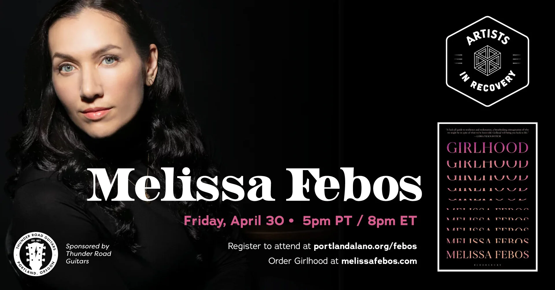 Artists in Recovery Melissa Febos — Alano Club of Portland