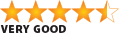 A five-star rating with the text 'Very Good' underneath.