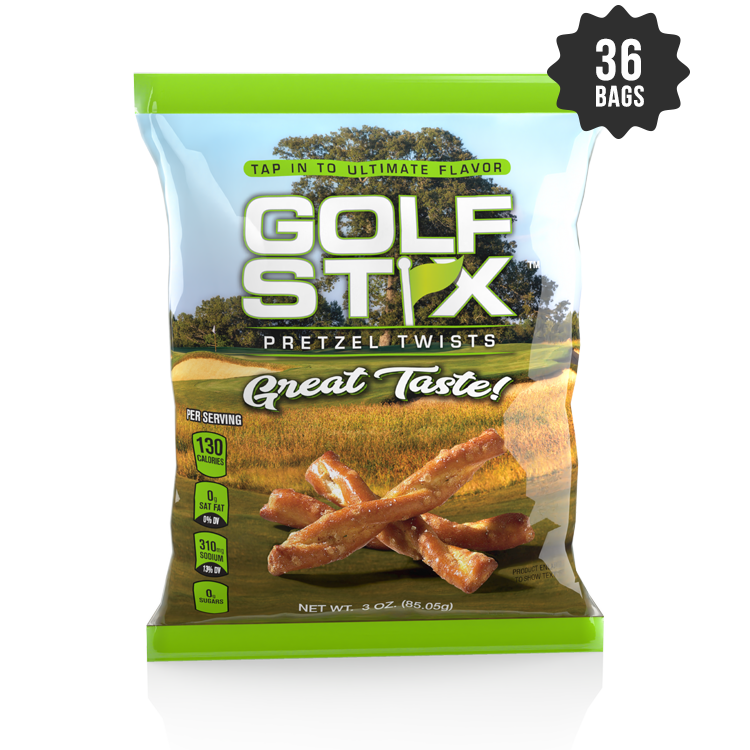 Case of 3 oz. Golf Stix (36 bag count) — Golf Stix Pretzels