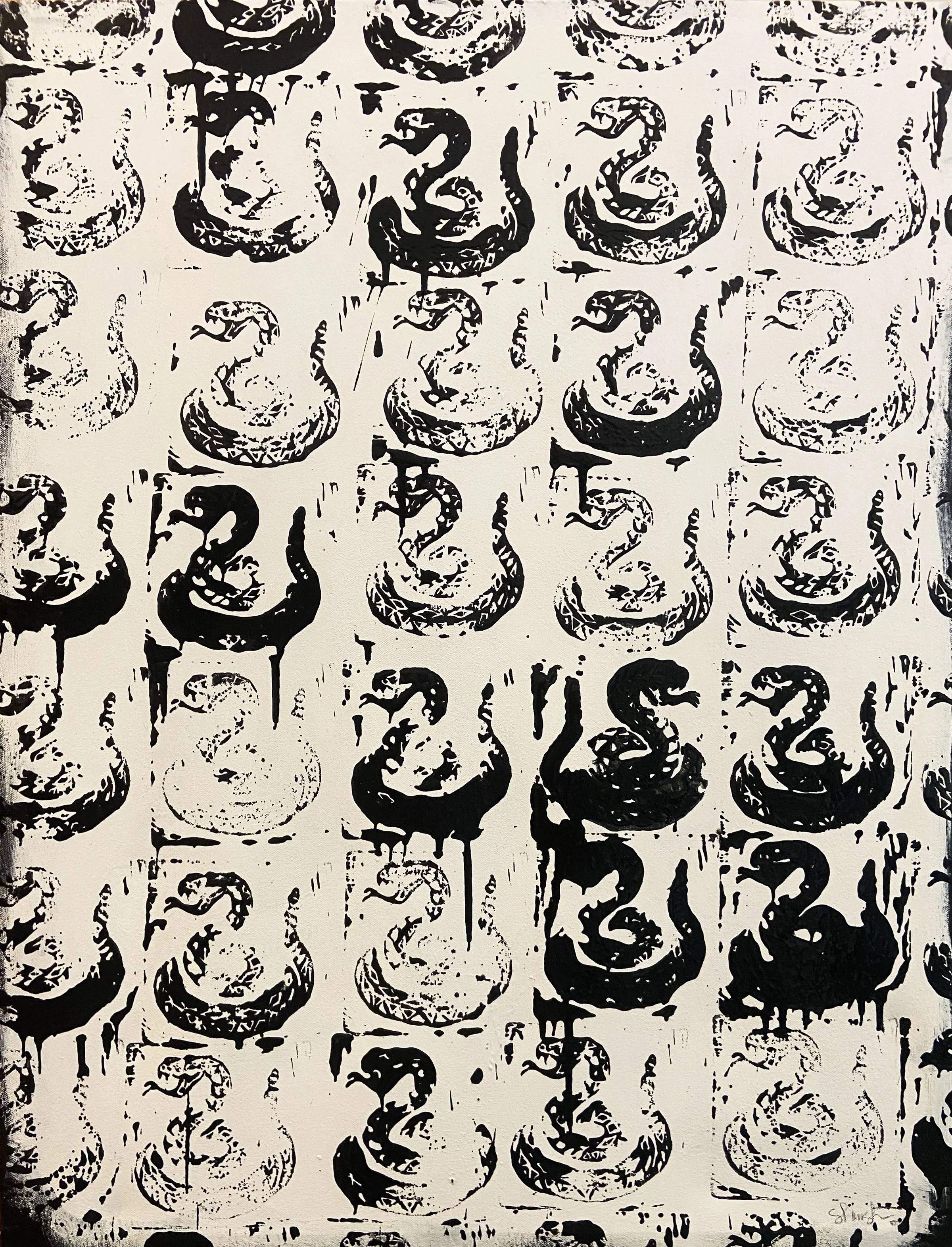 White Blotter Mis-print, '91
