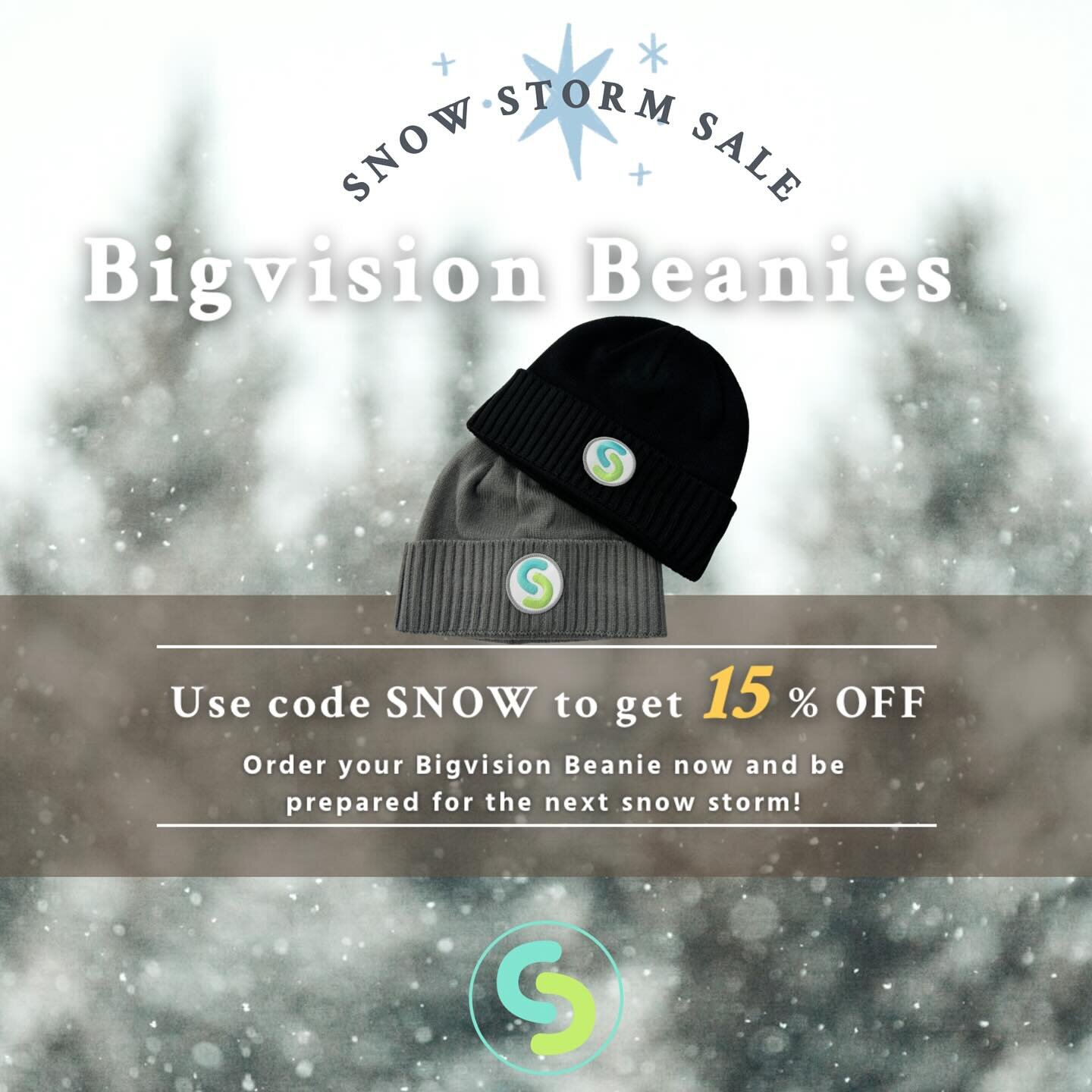 Happy Snow Day here in NYC! ☃️ Today is the perfect day to warm up with some hot cocoa, a good book or your favorite Netflix series. If you have to brave the cold, make sure you are prepared with our new Bigvision Beanies for only $30!

Head to our l