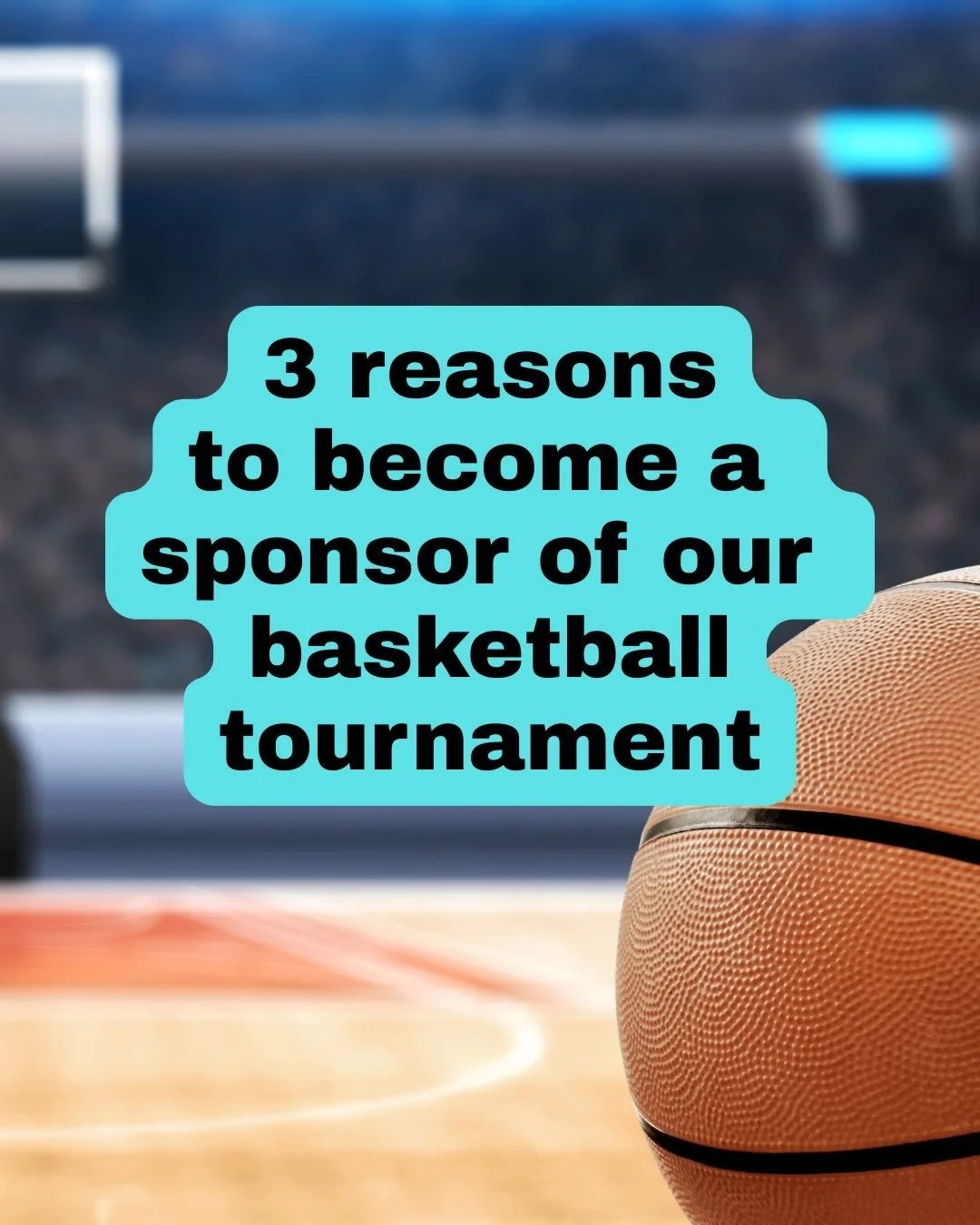 Become a sponsor for our 3 on 3 basketball tournament in June 🤟 link in bio for more details